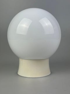 50er 60er Jahre Lampe Licht Wandlampe Kellerlampe Kunststoff & Glas Bauhaus