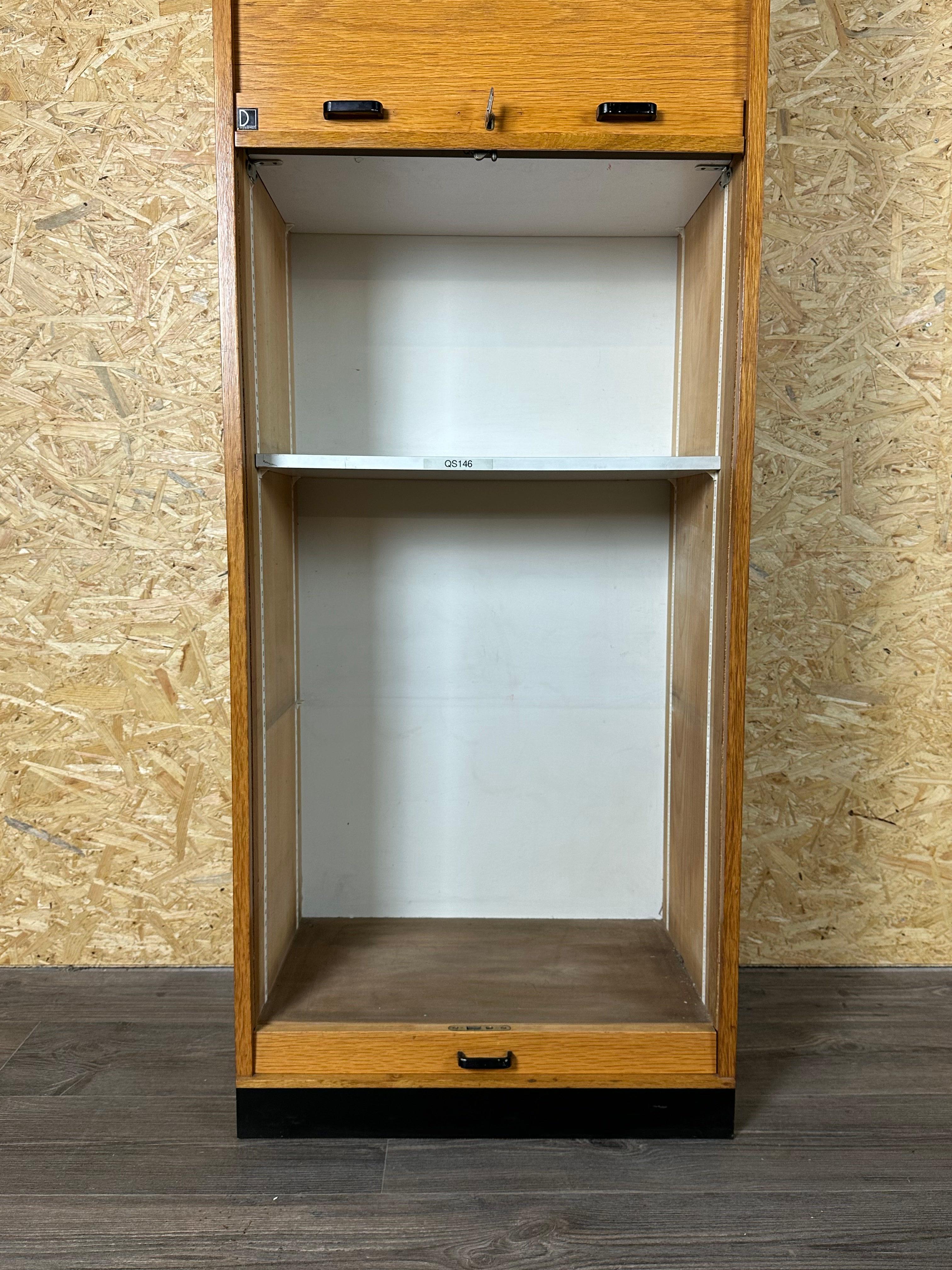 50s 60s roller shutter cabinet office cabinet filing cabinet mid century design For Sale 4