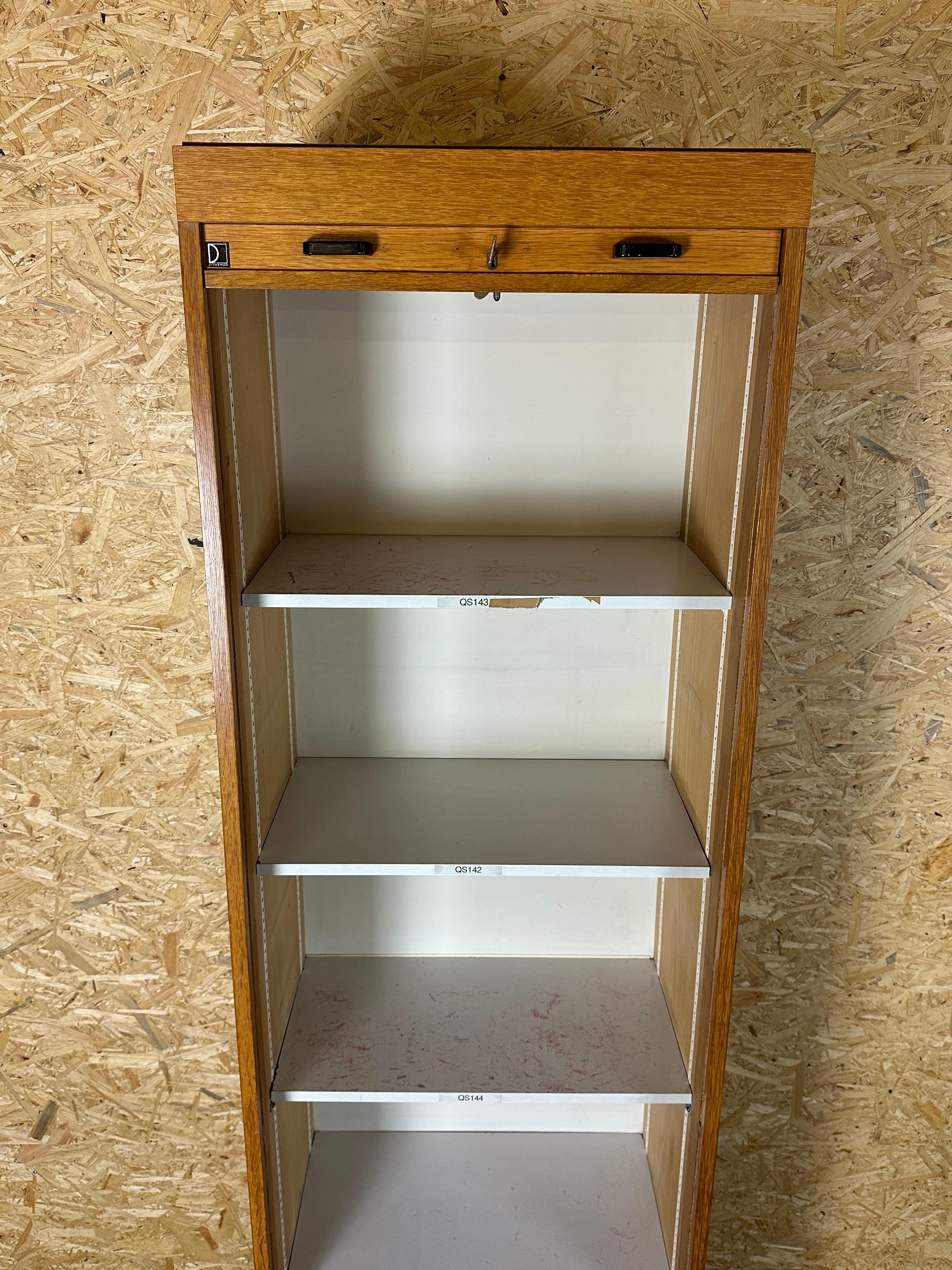 50s 60s roller shutter cabinet office cabinet filing cabinet mid century design For Sale 6