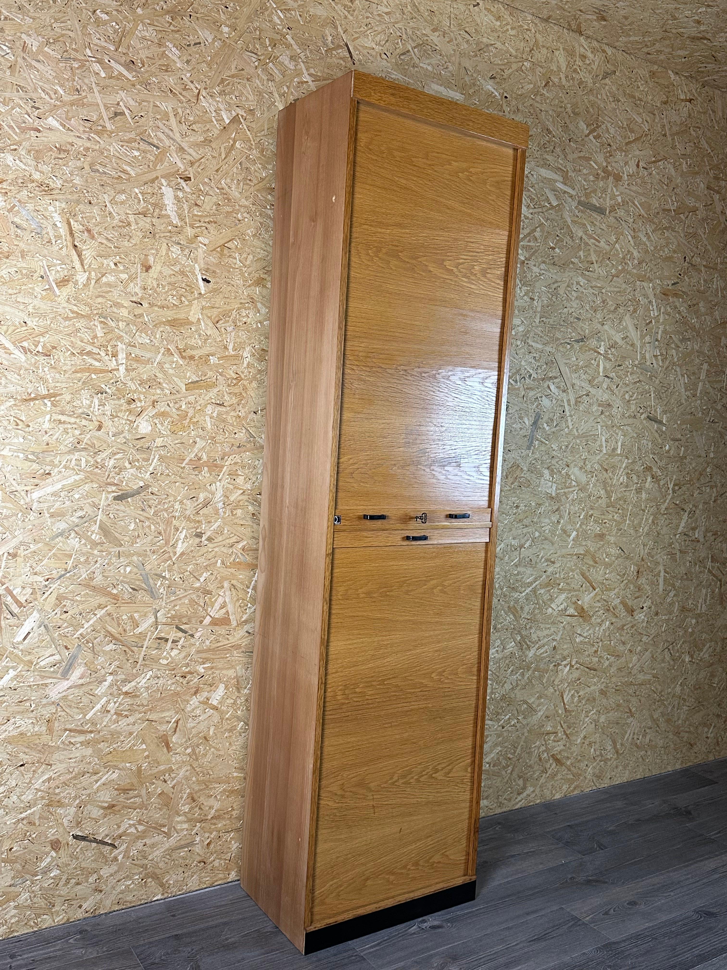 German 50s 60s roller shutter cabinet office cabinet filing cabinet mid century design For Sale