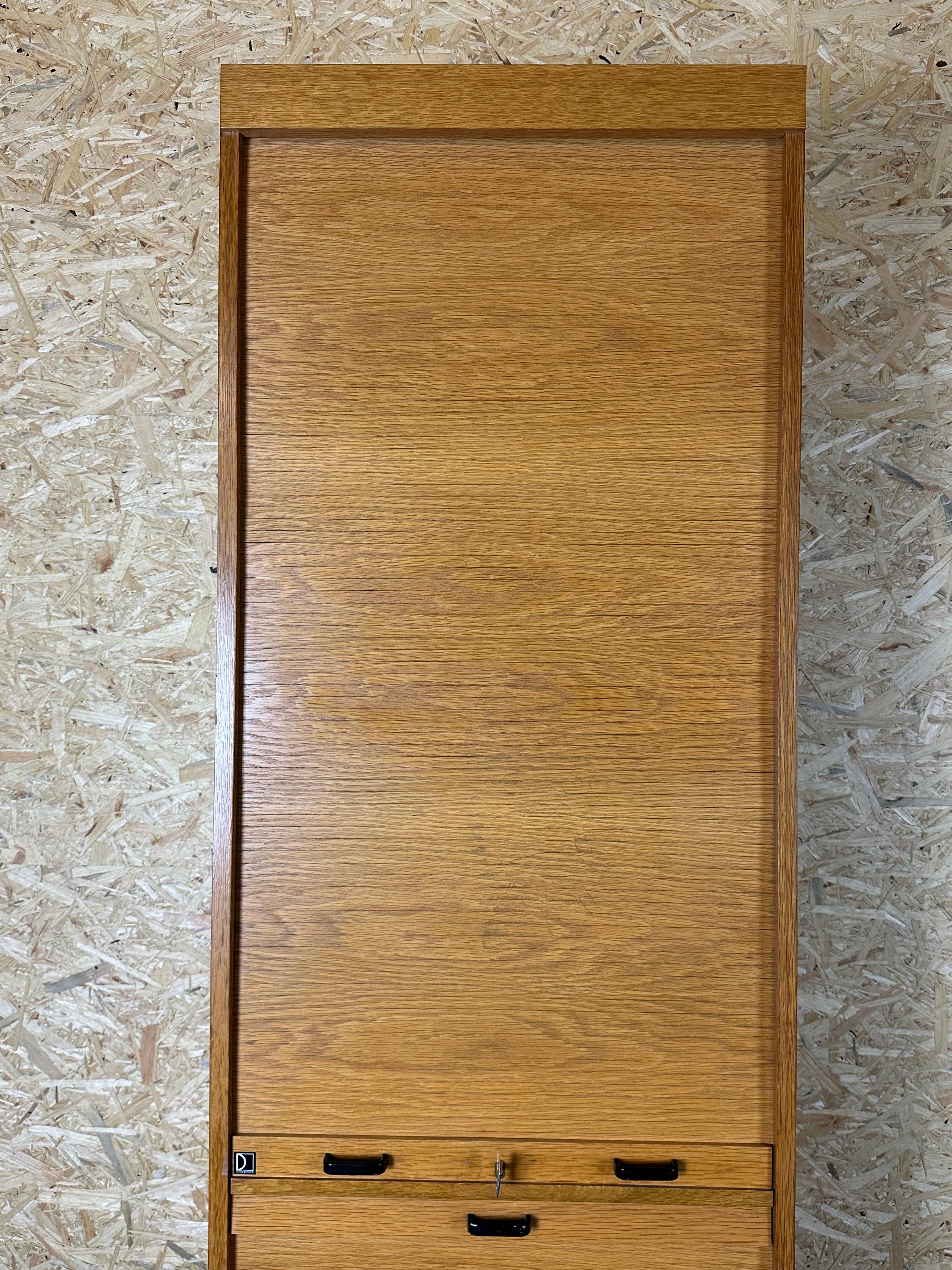 Mid-20th Century 50s 60s roller shutter cabinet office cabinet filing cabinet mid century design For Sale