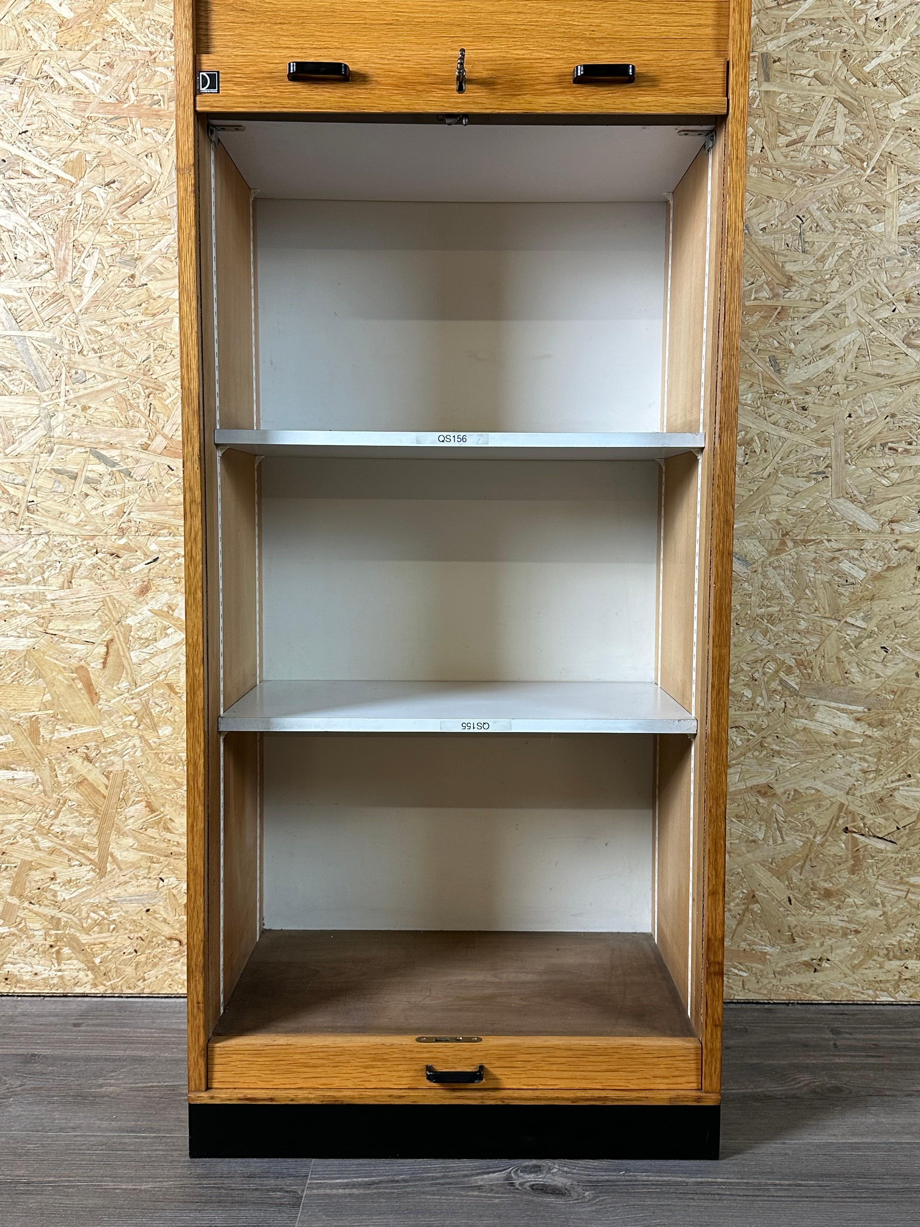 50s 60s roller shutter cabinet office cabinet filing cabinet mid century design For Sale 3