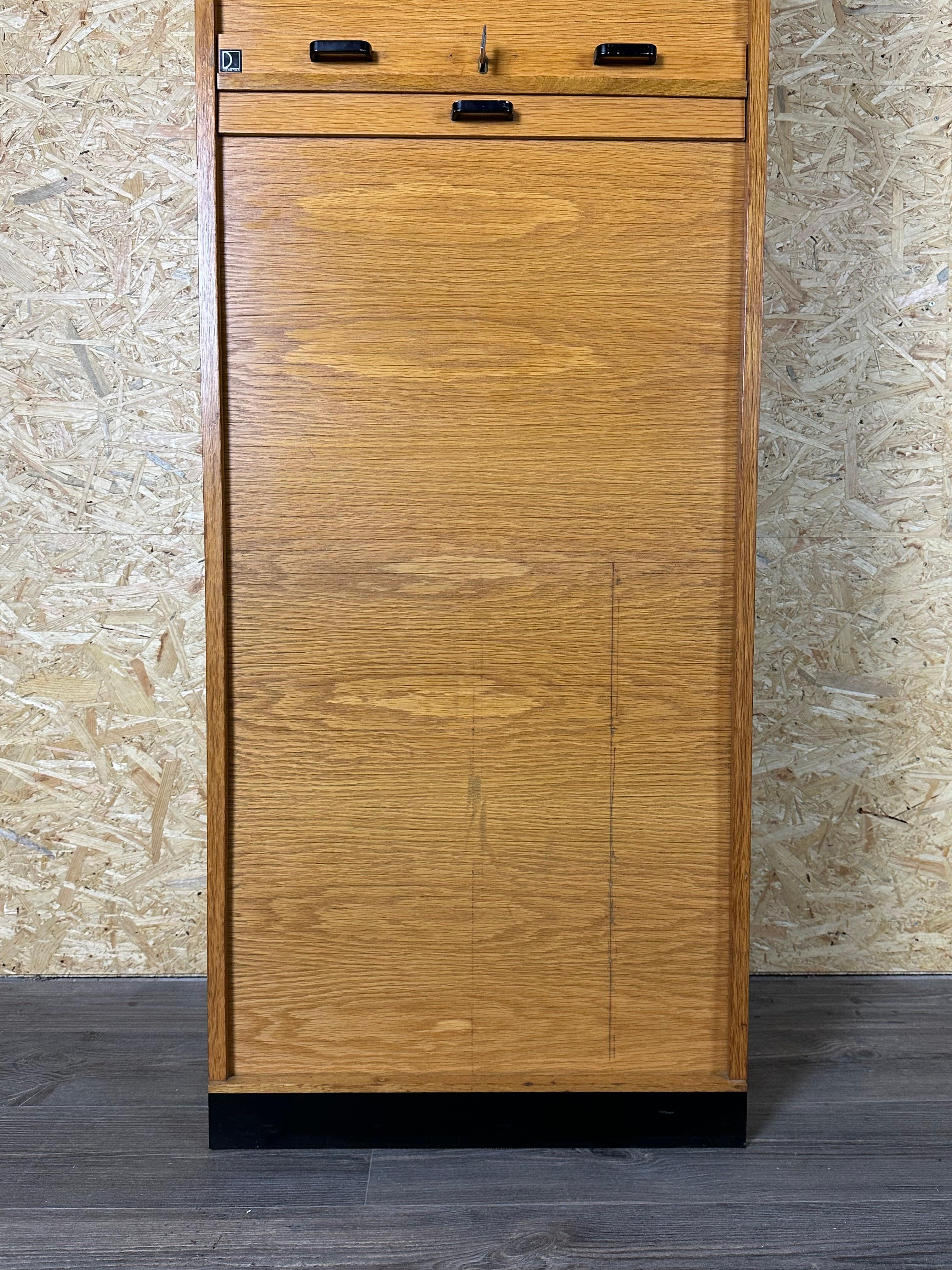 50s 60s roller shutter cabinet office cabinet filing cabinet mid century design For Sale 3