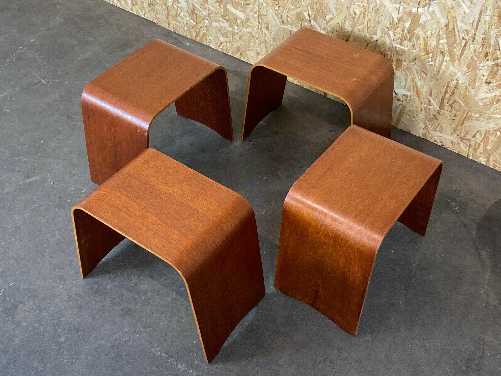 Danish 50s 60s Set of 4 Hans Ludvigsen Stools Teak Stools Model 4515 Fritz Hansen