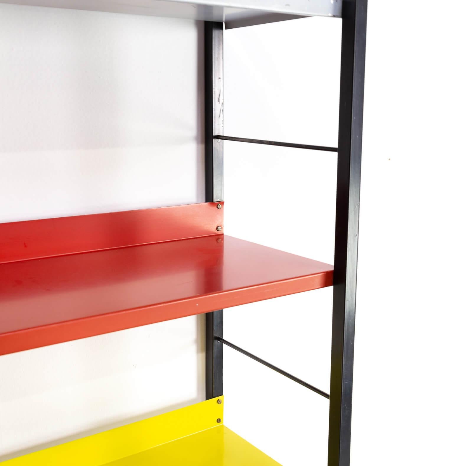 Metal 1950s Adriaan Dekker Shelfing Bookcase by Tomado For Sale