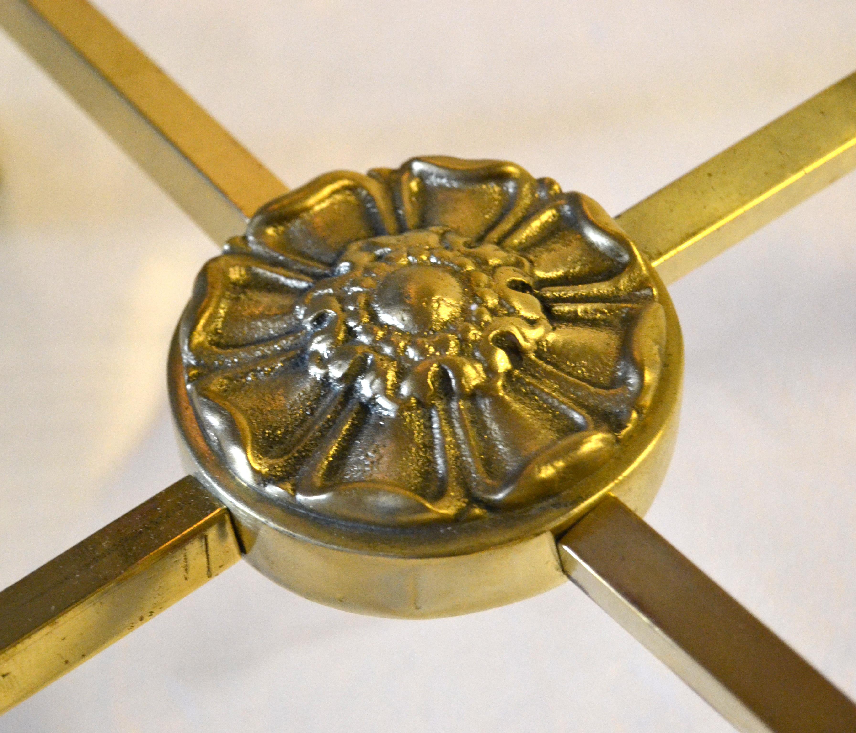 50s American Neoclassical Heavy Bronze Bouclé Sitz Hocker Claw Feet X Stretchers im Angebot 4