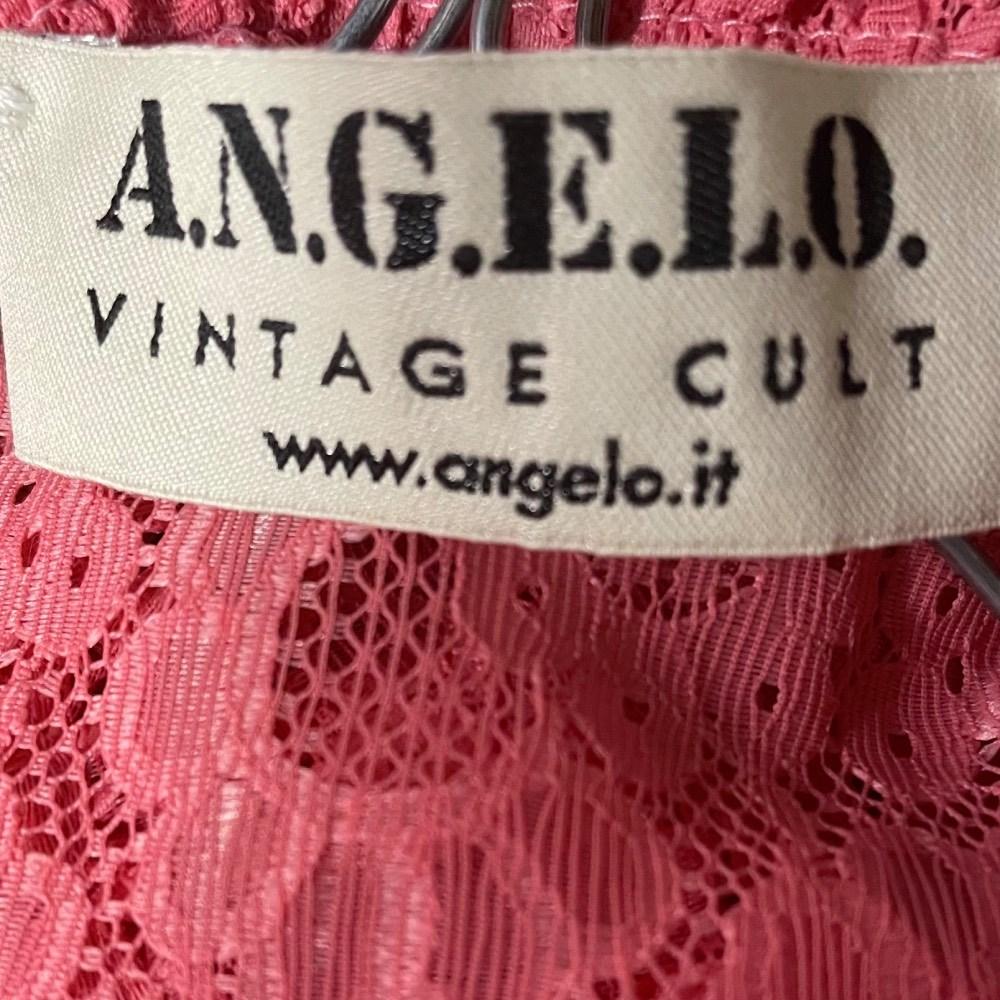 50s A.N.G.E.L.O. Vintage cult pink lace suit composed by bolero jacket and dress For Sale 2