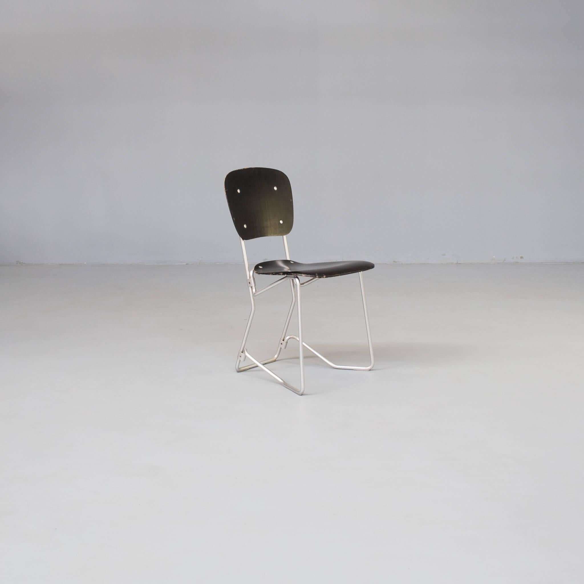 50s Armin Wirth ‘aluflex’ folding chair for Ph. Zieringer KG set/8 1