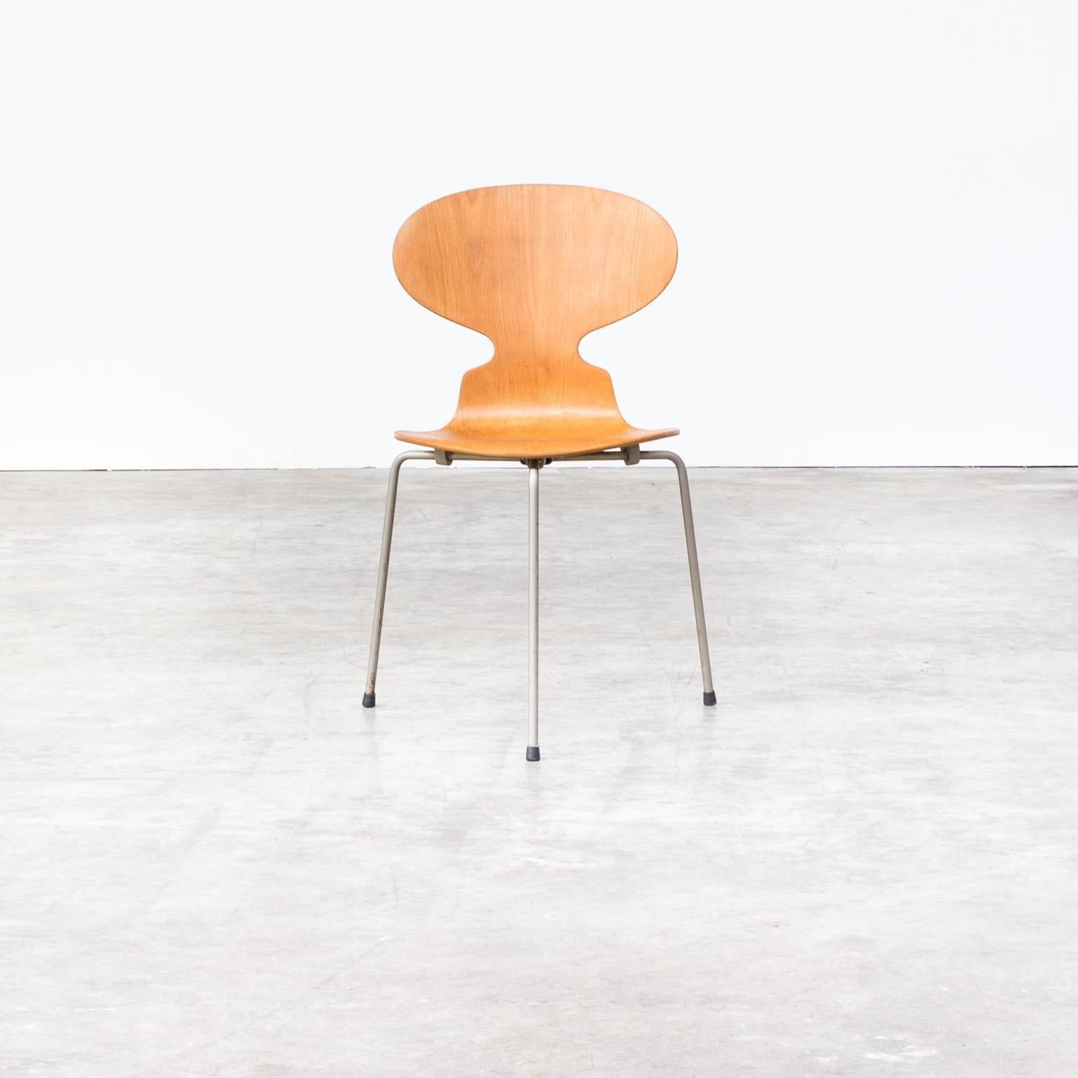 Metal Arne Jacobsen Plywood Original ‘Model 3100 Ant’ Chair for Fritz Hanzen, Set of 4 For Sale