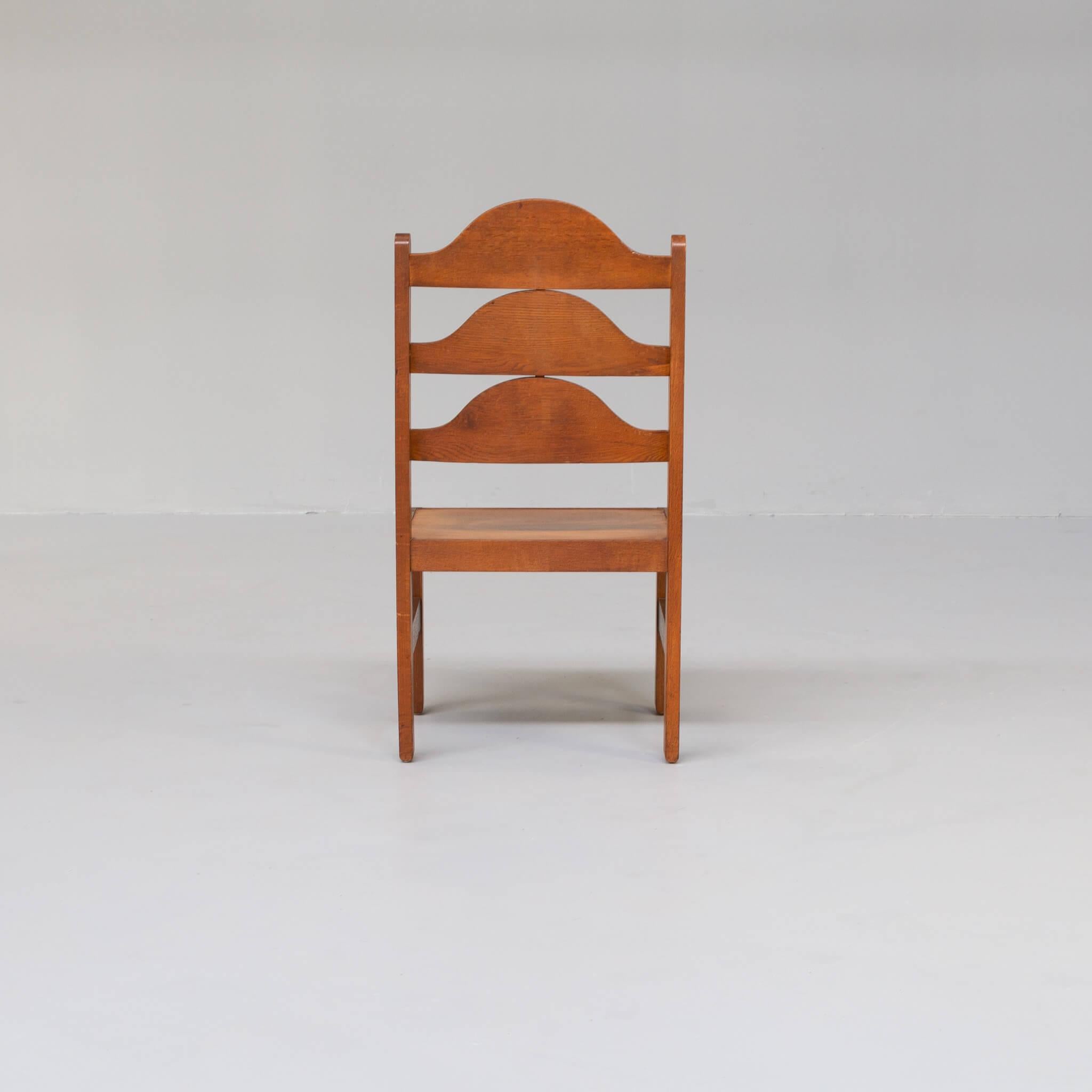50s, Art Deco Side Chair Oak For Sale 1