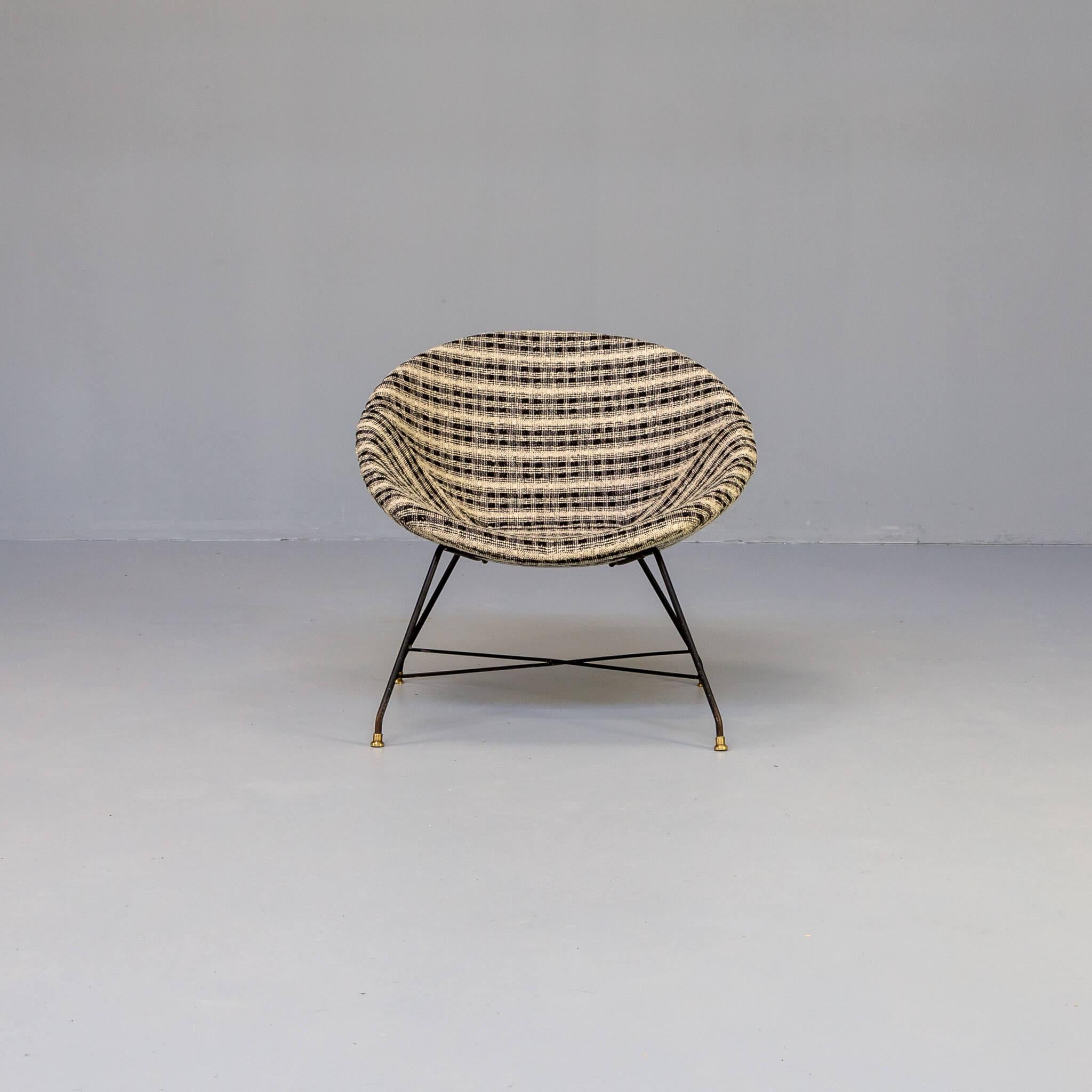 Mid-Century Modern 50s Augusto Bozzi Lounge Chair for Saporiti