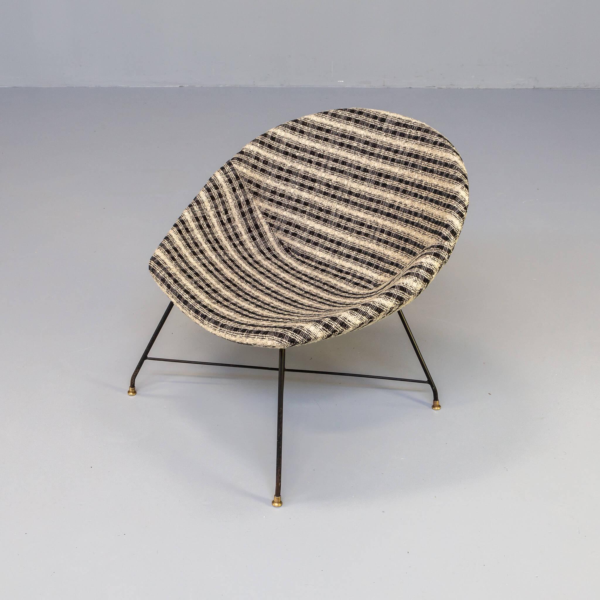 Metal 50s Augusto Bozzi Lounge Chair for Saporiti