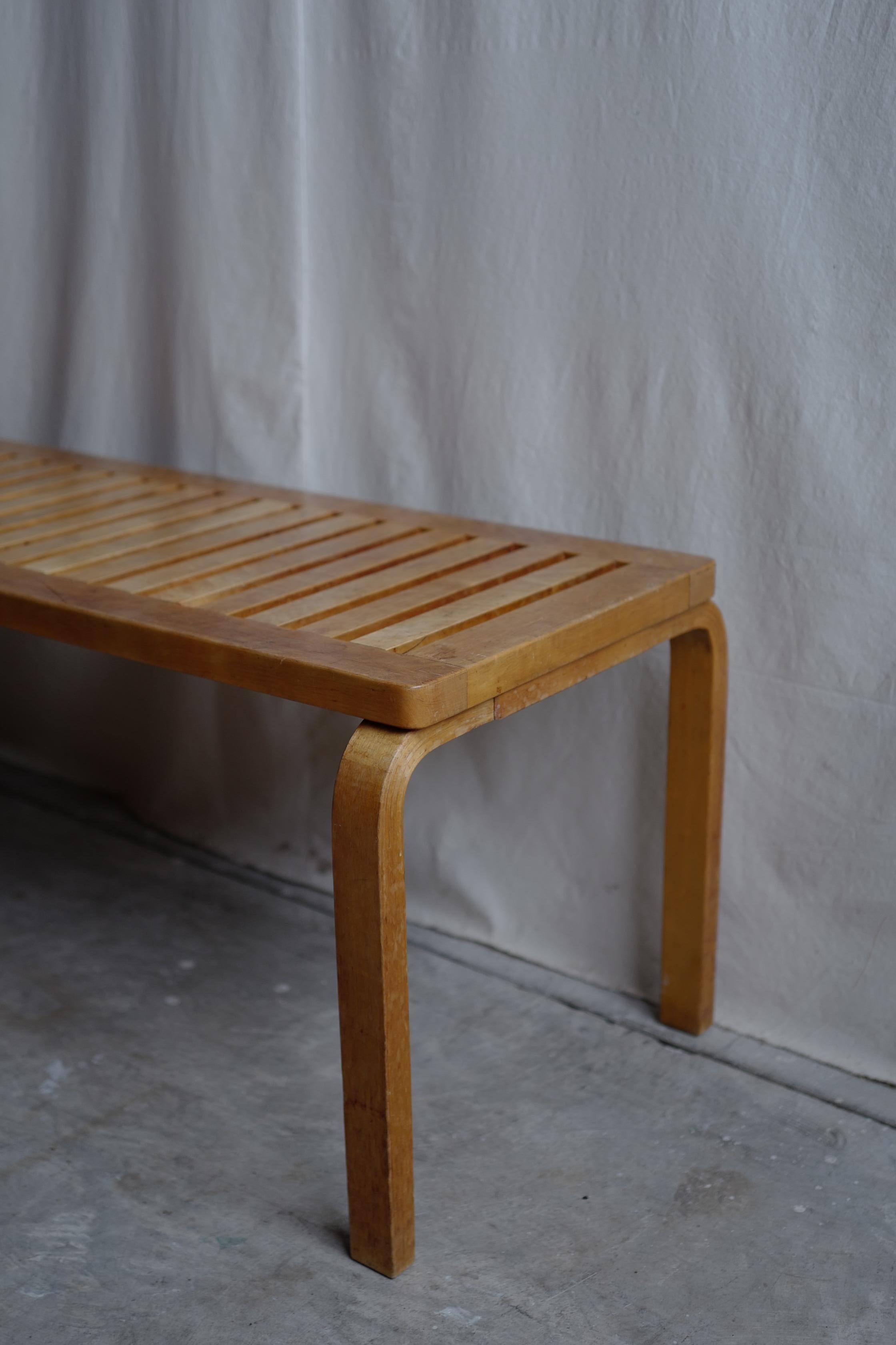 Veneer 50's bench 153A natural For Sale