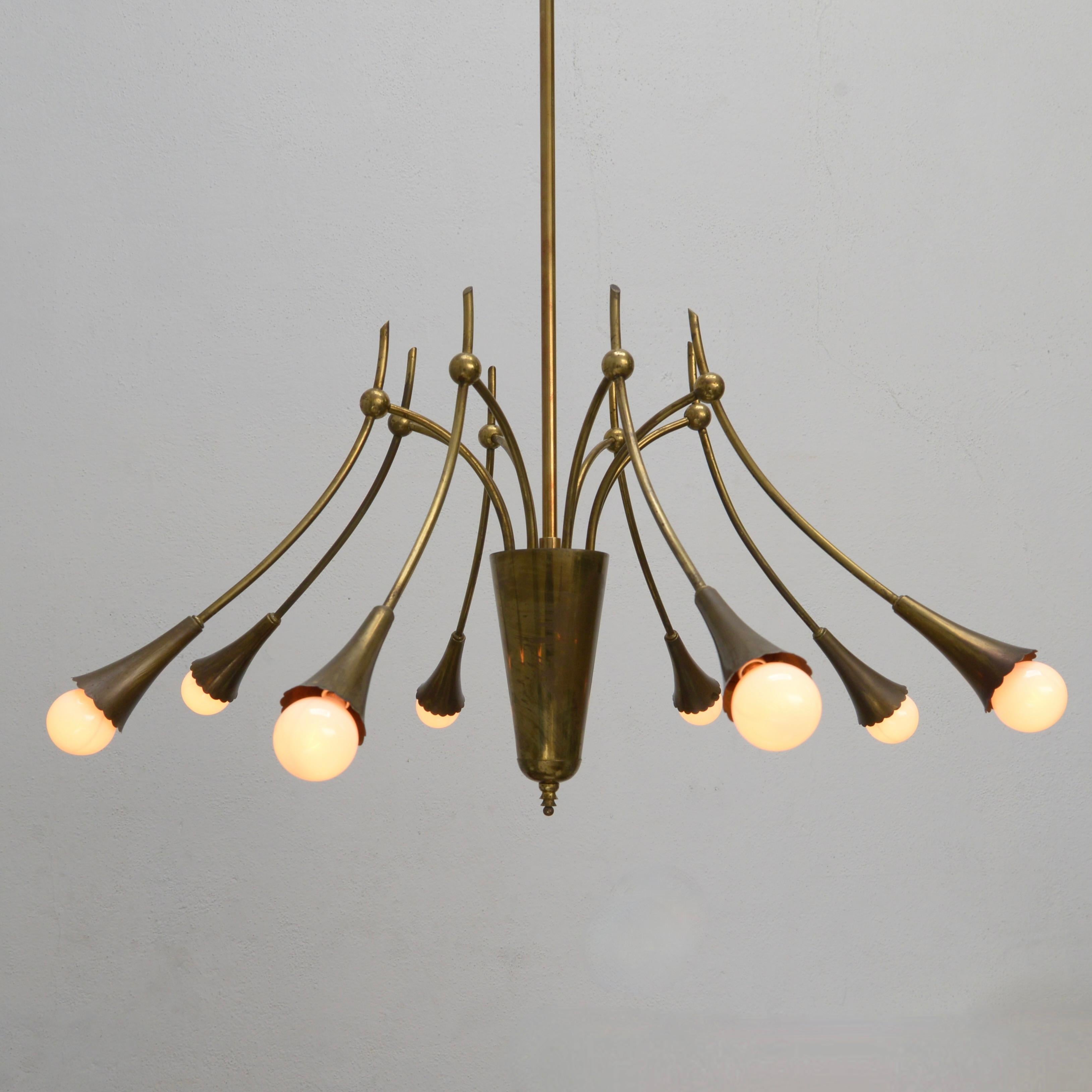 American 50s Botanical Italian Chandelier