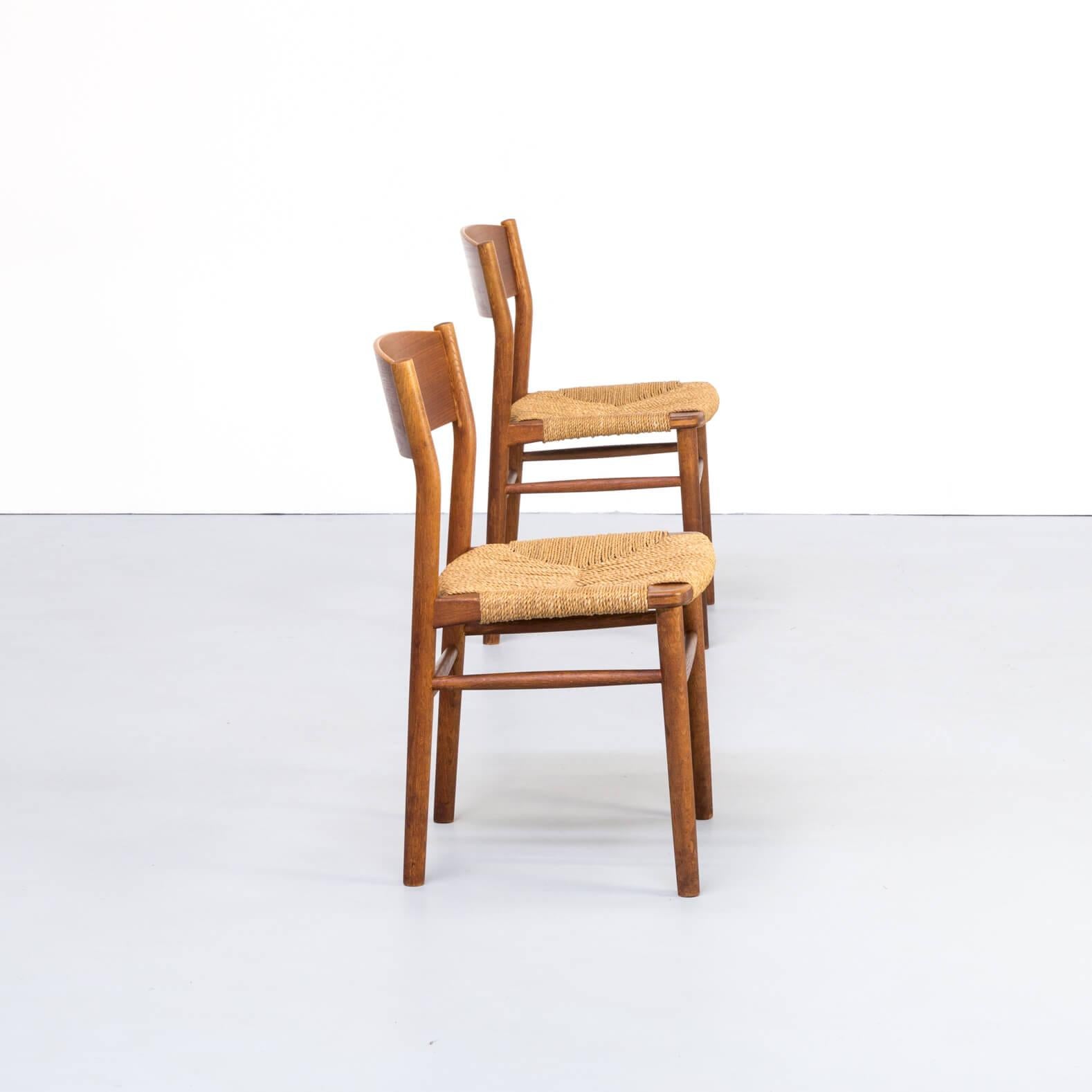 Mid-Century Modern 1950s Børge Mogensen ‘model 157’ Chair for Søborg Møbler Set of 2 For Sale