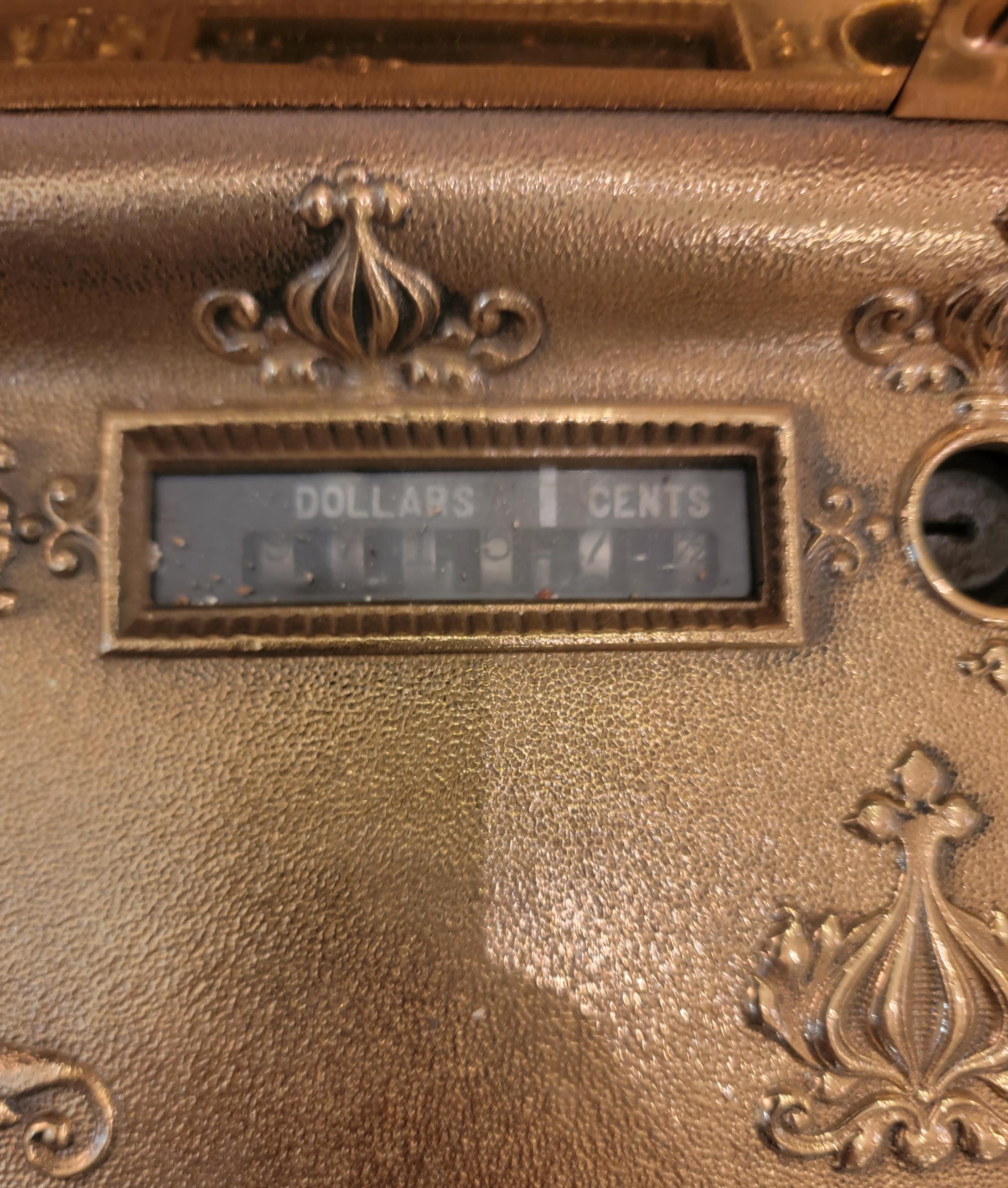 50s Bronze National Cashiers Box In Good Condition In Pasadena, CA