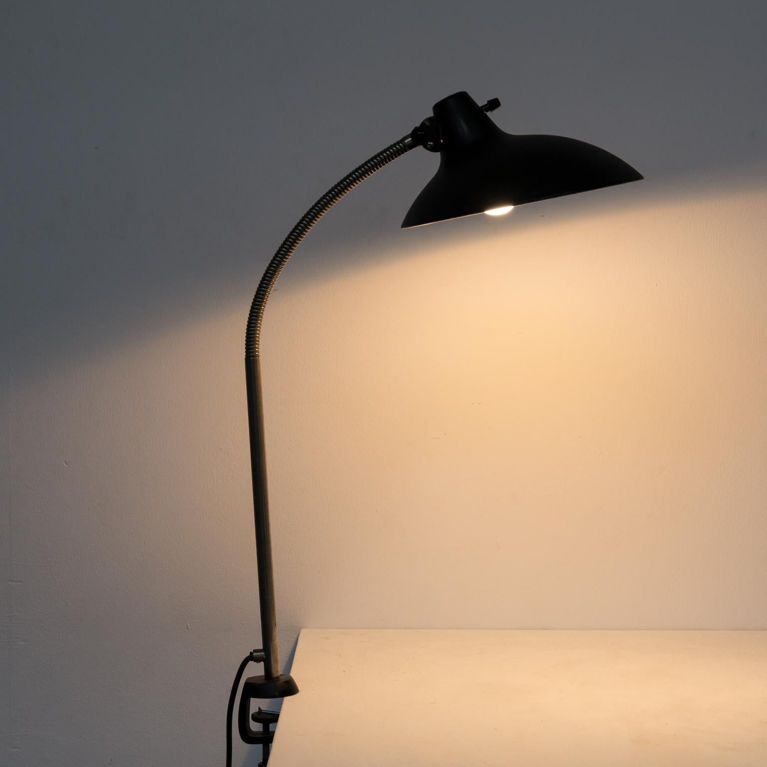 1950s Christian Dell desk lamp for Kaiser Idell. Good and working condition, 1950s switch.