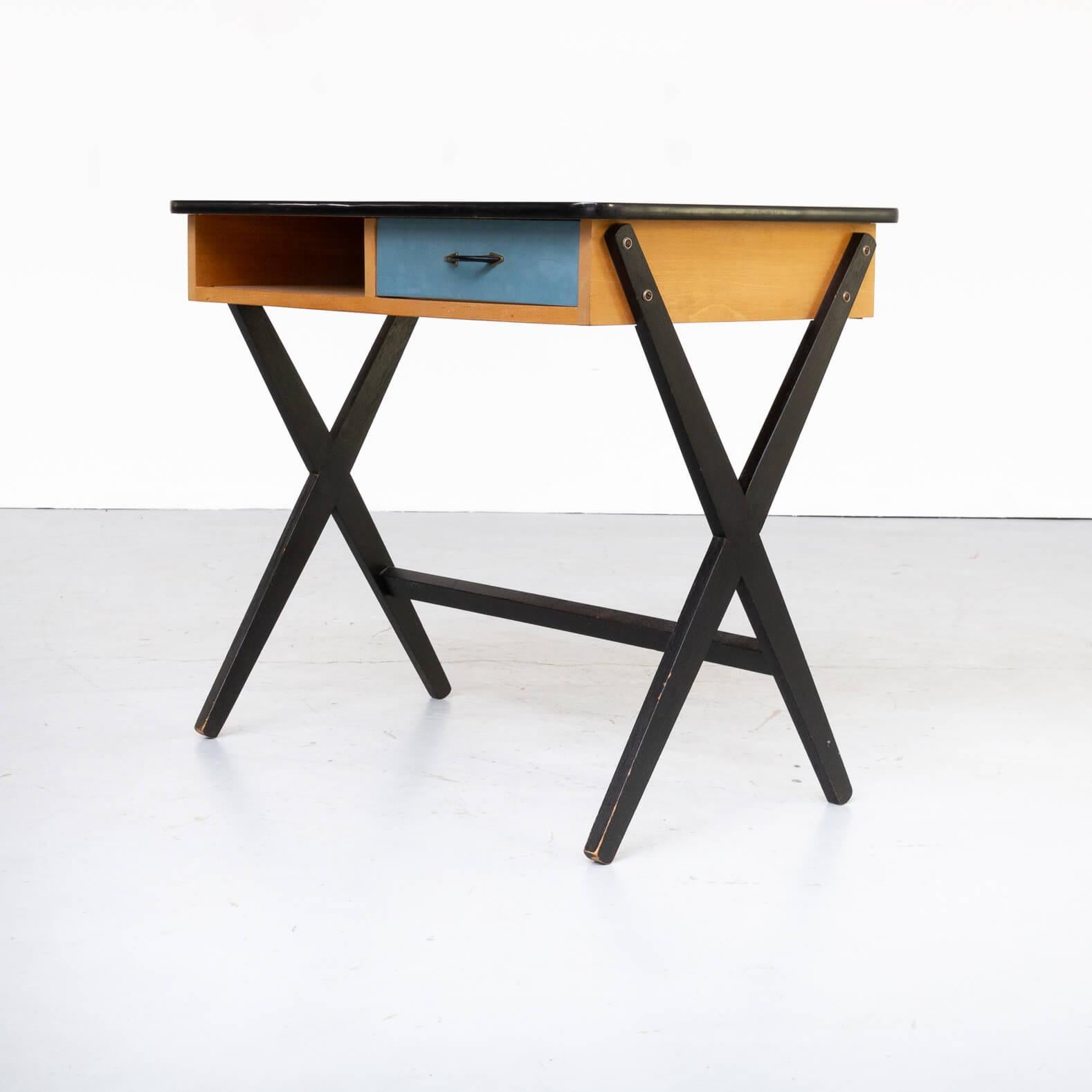 20th Century 50s Coen de Vries Wooden Writing Desk for Devo For Sale