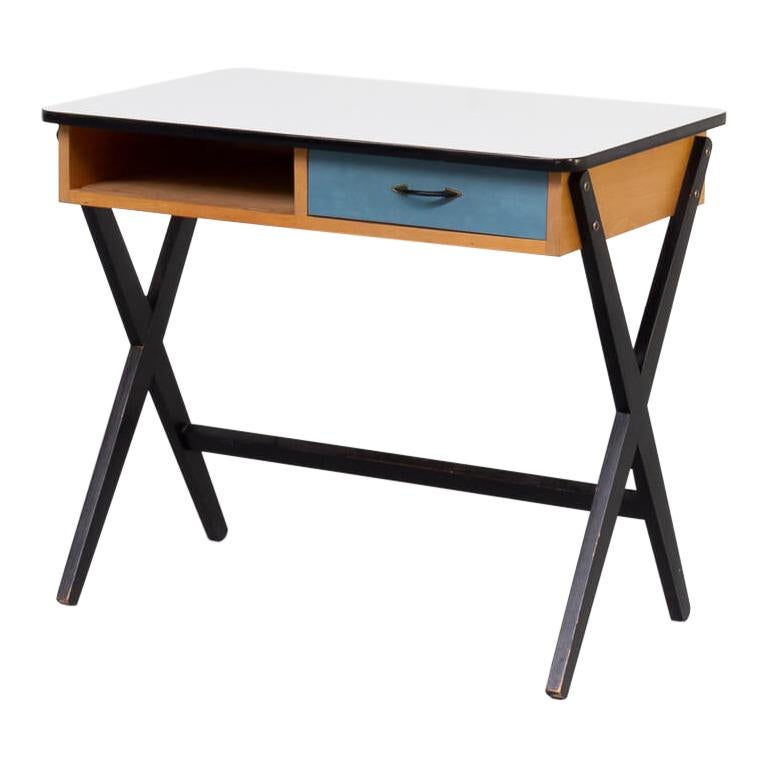 50s Coen de Vries Wooden Writing Desk for Devo For Sale