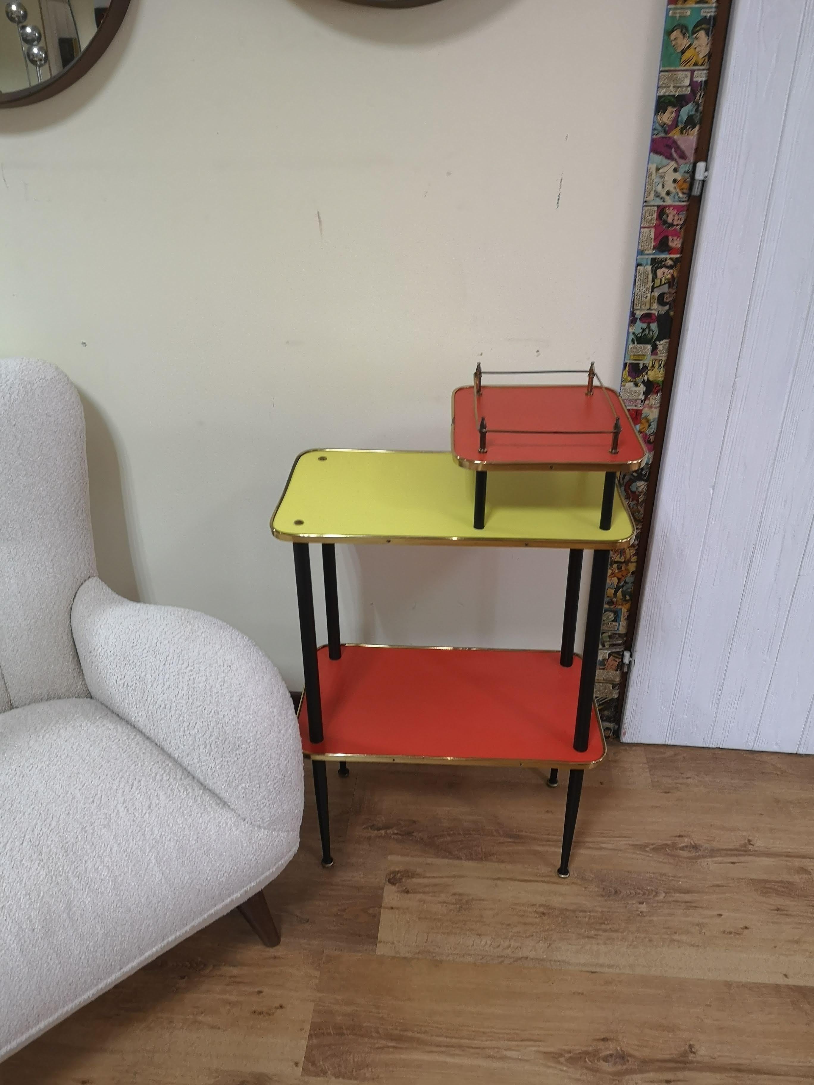 1950s Console Table in Coloured Formica 4