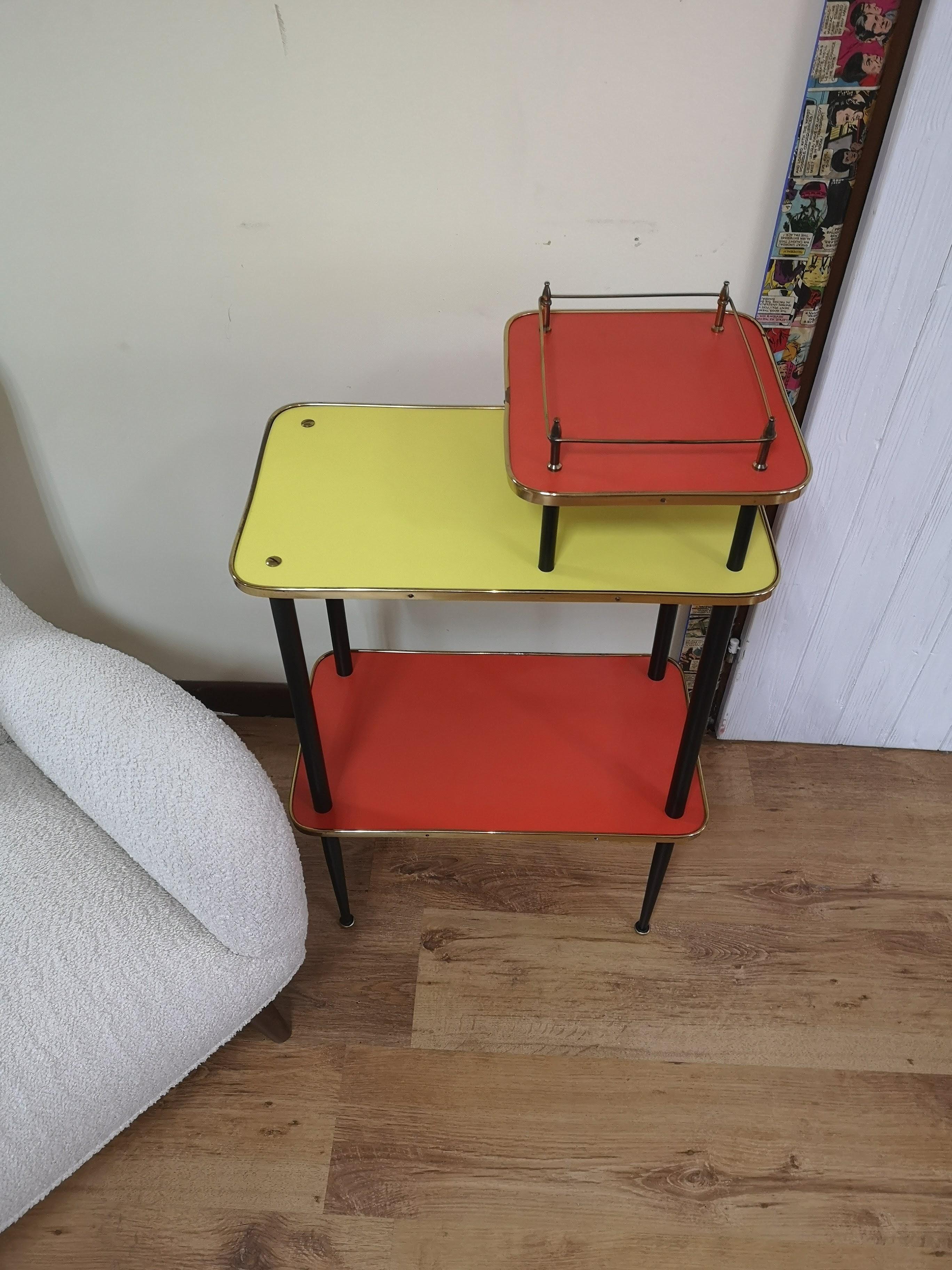 1950s Console Table in Coloured Formica 5