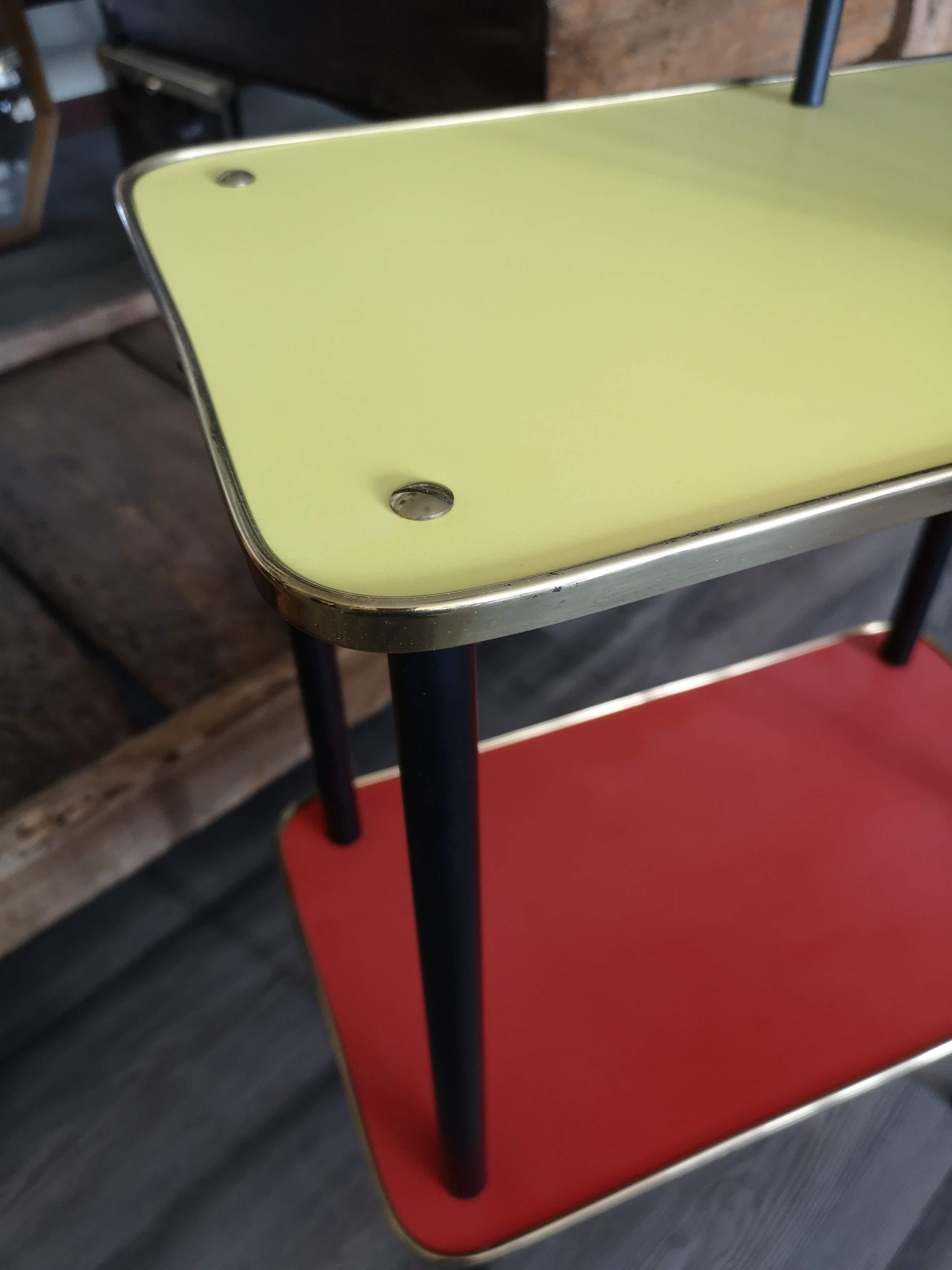1950s Console Table in Coloured Formica In Good Condition In SAN PIETRO MOSEZZO, NO