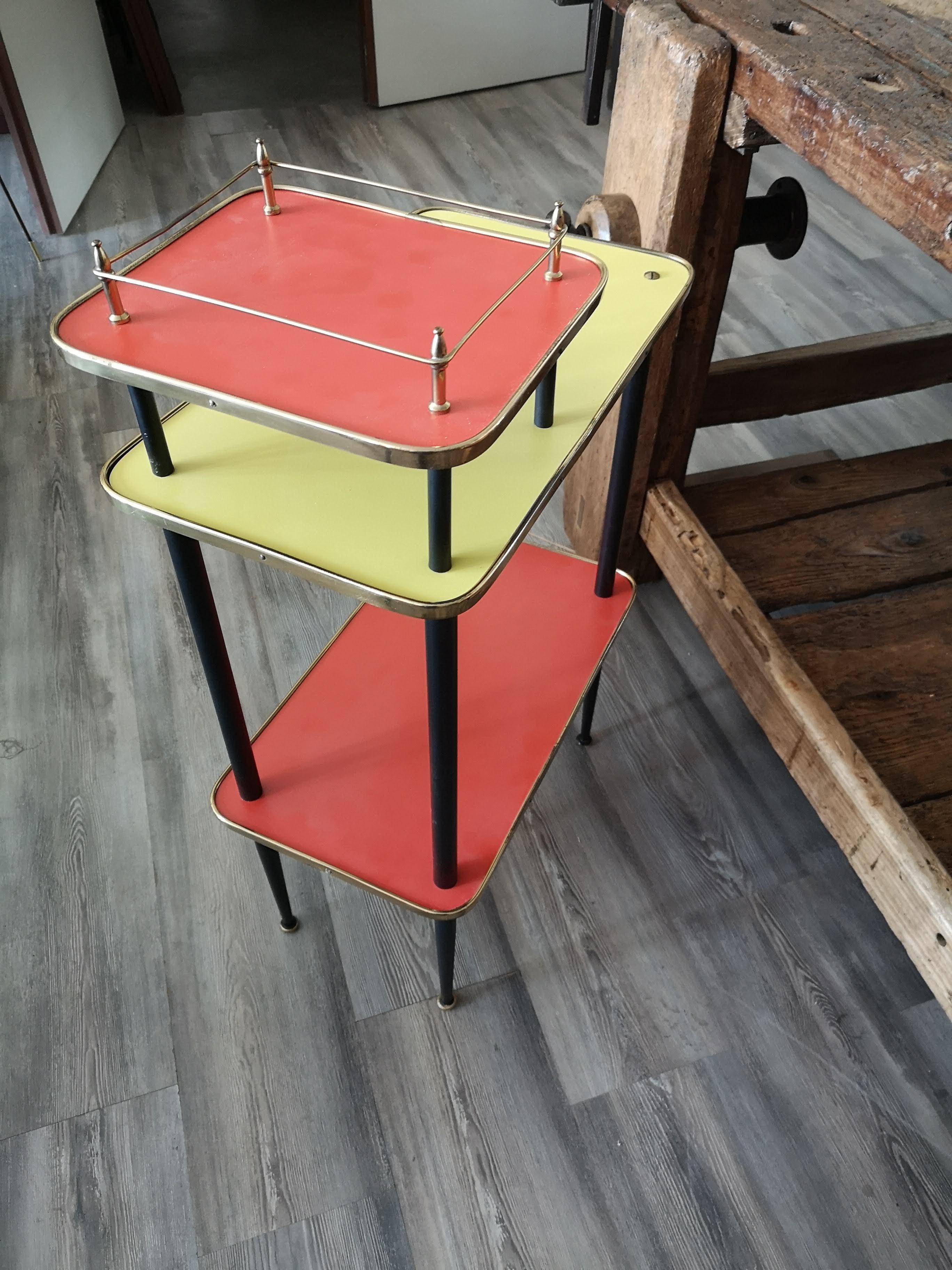 1950s Console Table in Coloured Formica 1
