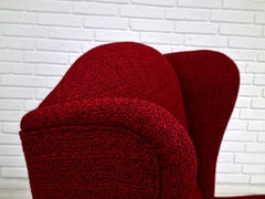 50s, Danish Design, Completely Refurbished Chair, Furniture Wool