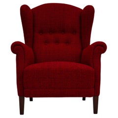 Retro 50s, Danish Design, Completely Refurbished Chair, Furniture Wool