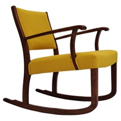 50s, Danish Design, Rocking Chair, Kvadrat Furniture Wool, Oak Wood