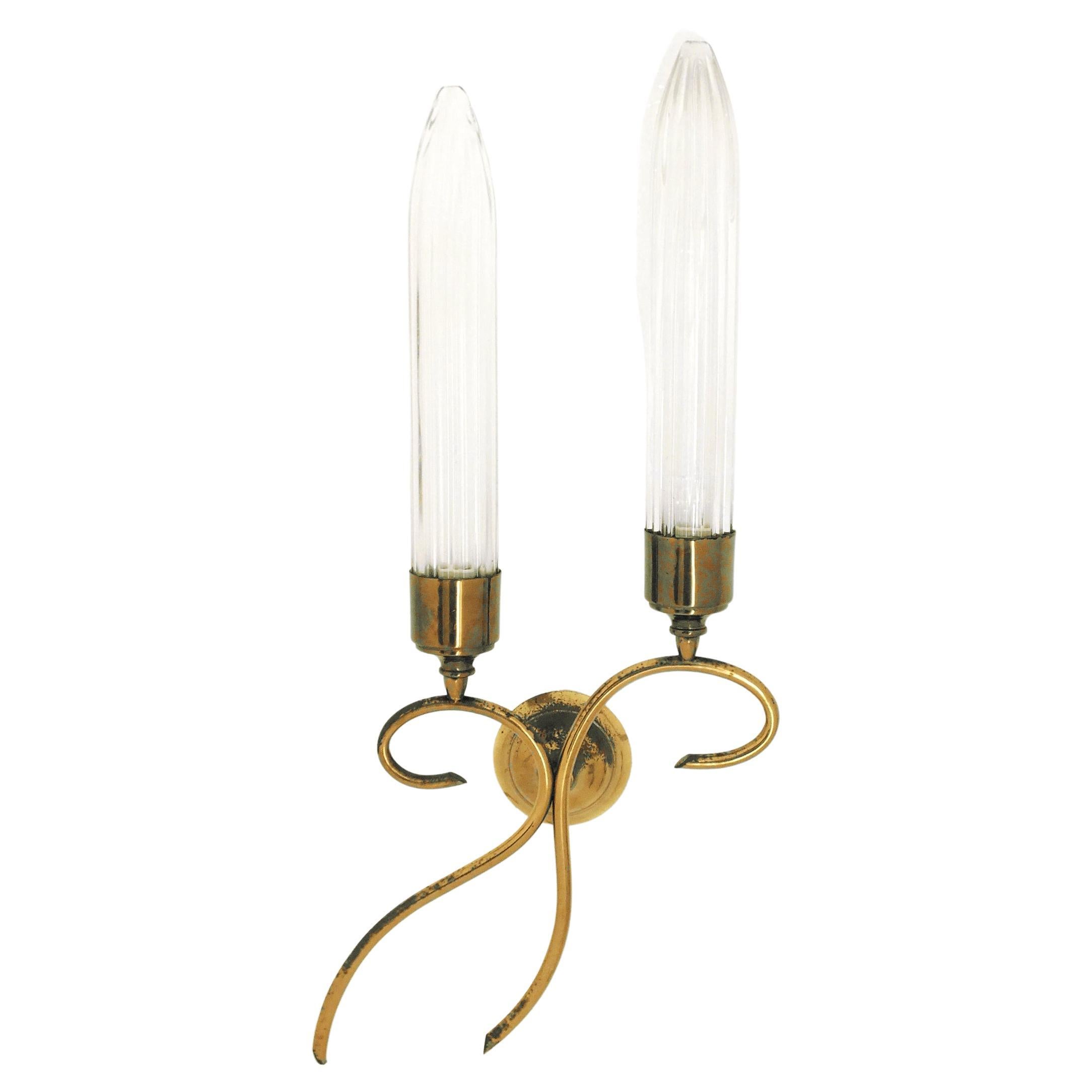 50s Design Wall Lamps by Seguso Italy, Set of 3 For Sale