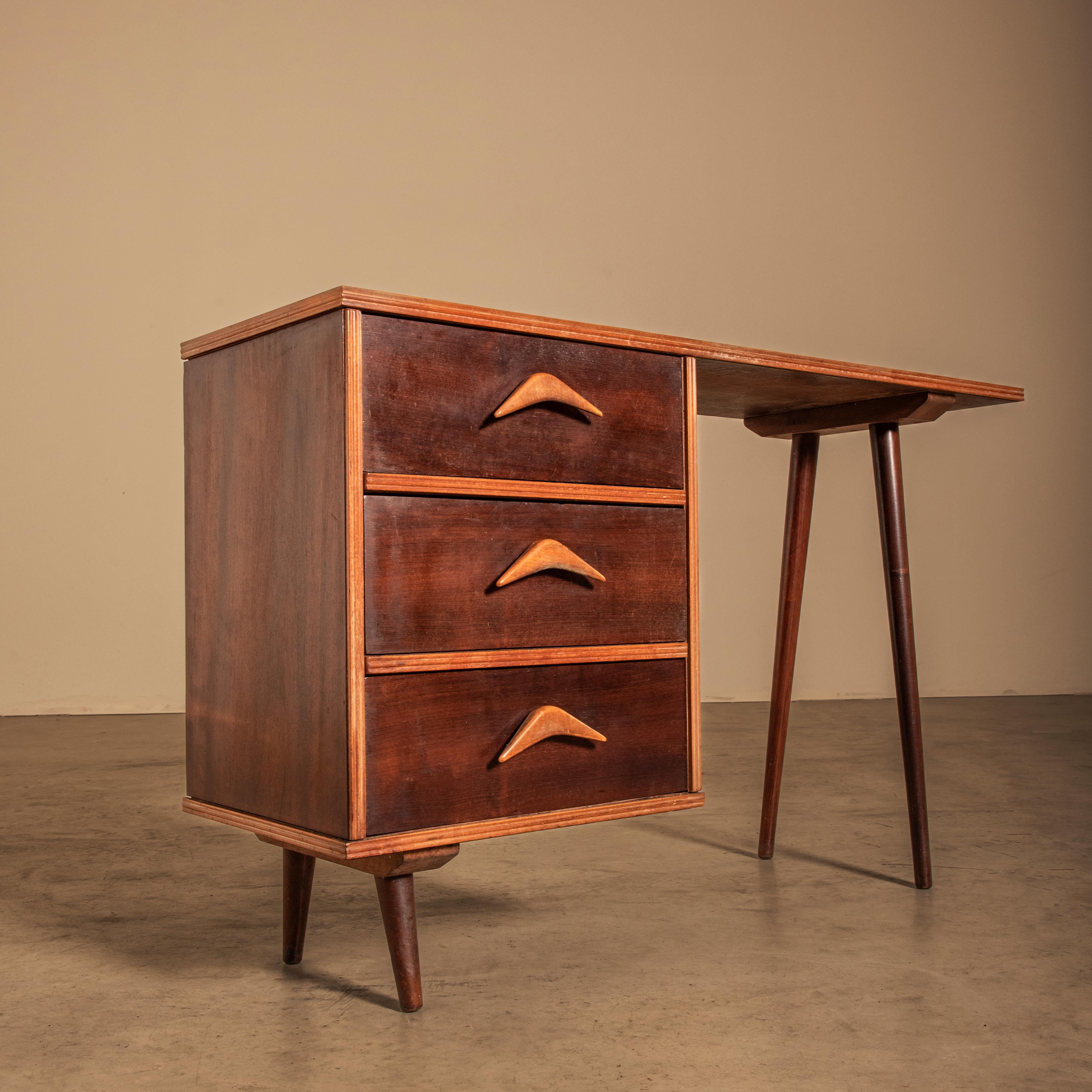 20th Century 50's Dressing table with drawers, Móveis Cimo, Brazilian Mid-Century Design For Sale
