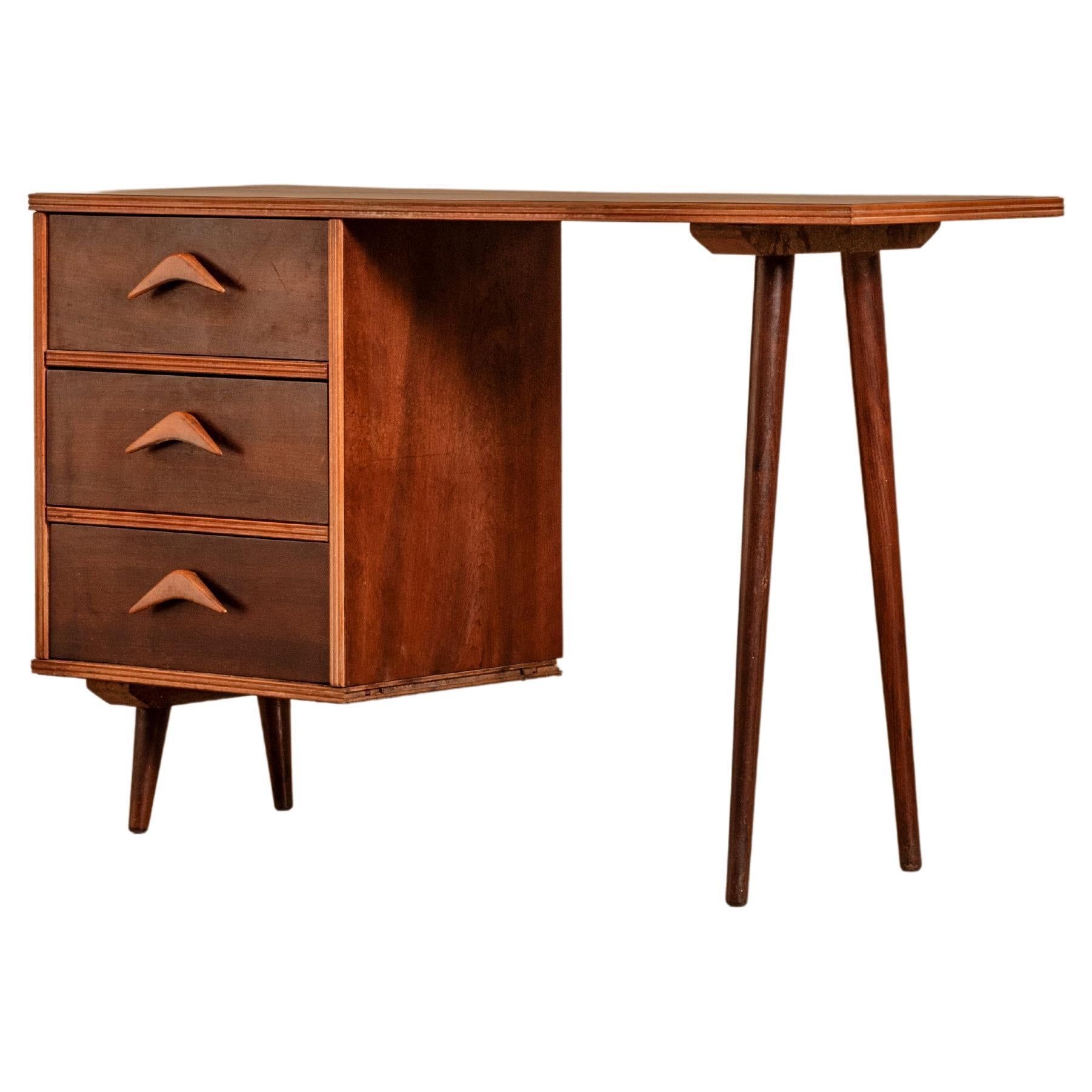 50's Dressing table with drawers, Móveis Cimo, Brazilian Mid-Century Design For Sale