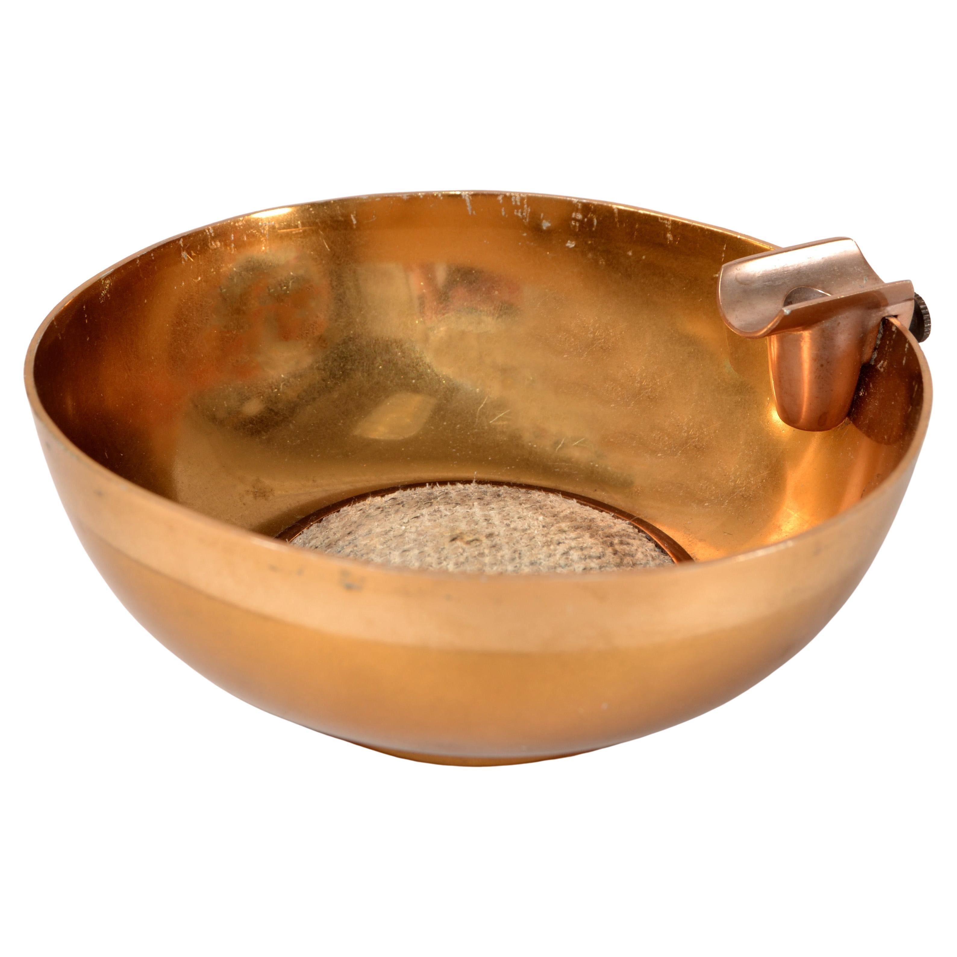 Posacenere per sigari in ottone con placca d'oro Dunhill degli anni '50 British Colonial England Collectial in vendita 4