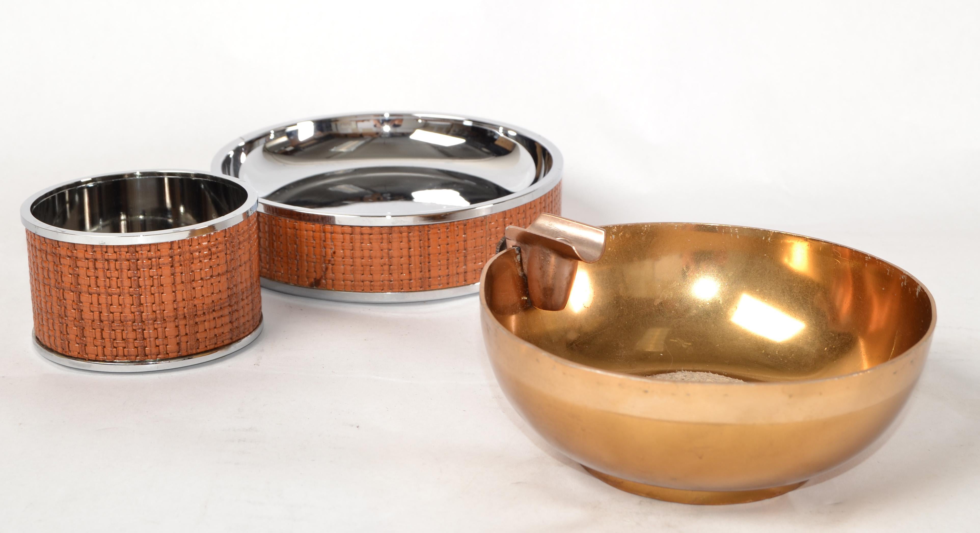 XX secolo Posacenere per sigari in ottone con placca d'oro Dunhill degli anni '50 British Colonial England Collectial in vendita