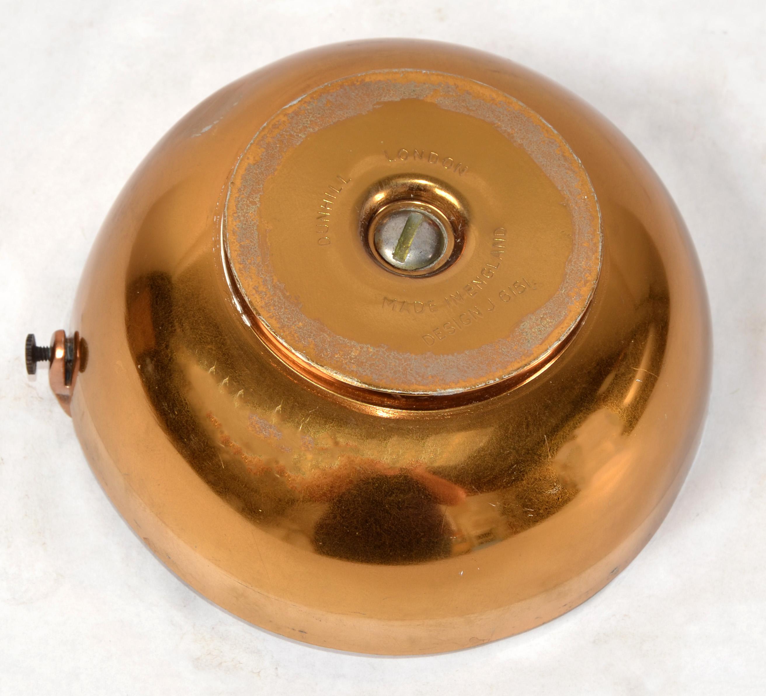 Posacenere per sigari in ottone con placca d'oro Dunhill degli anni '50 British Colonial England Collectial in vendita 1