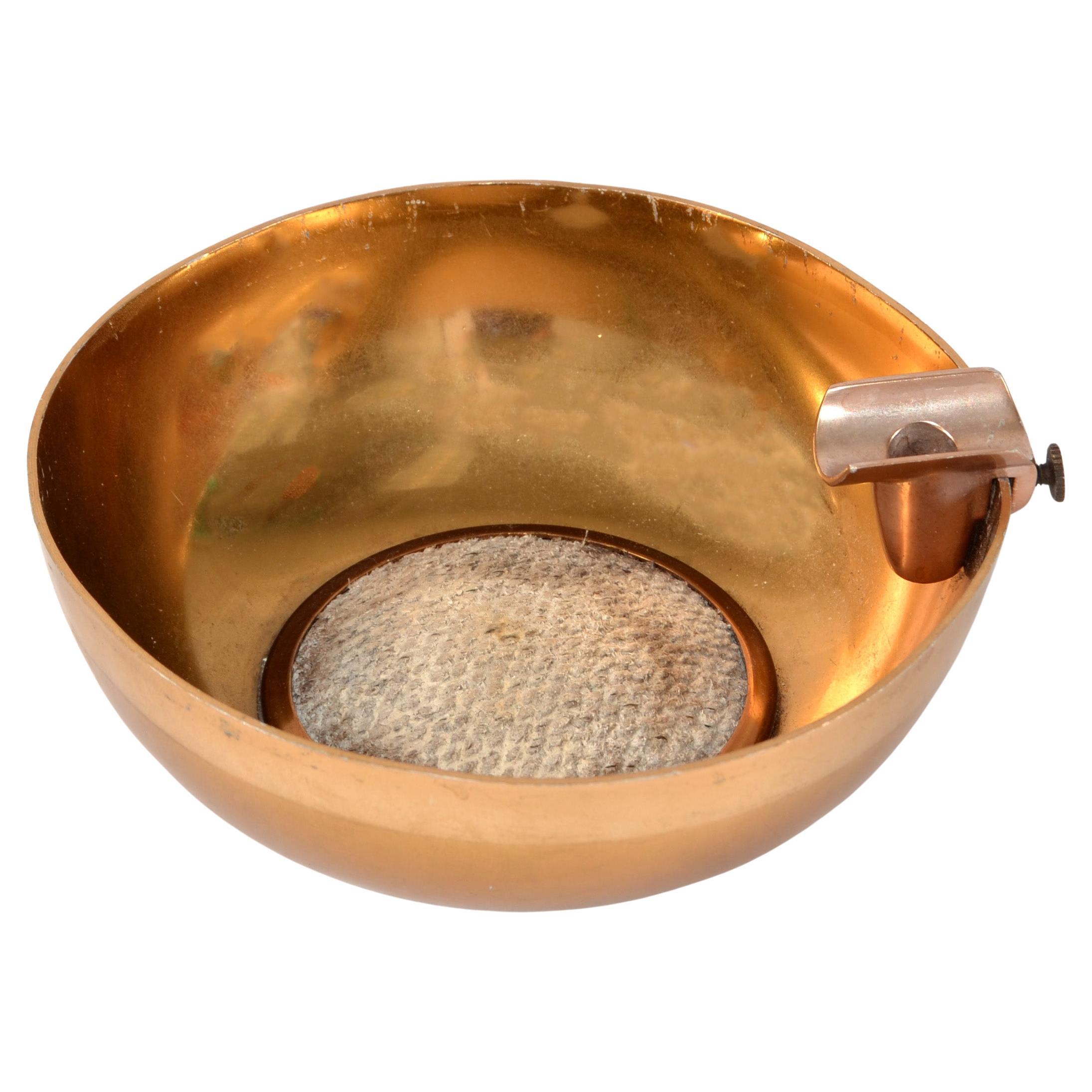 Posacenere per sigari in ottone con placca d'oro Dunhill degli anni '50 British Colonial England Collectial in vendita