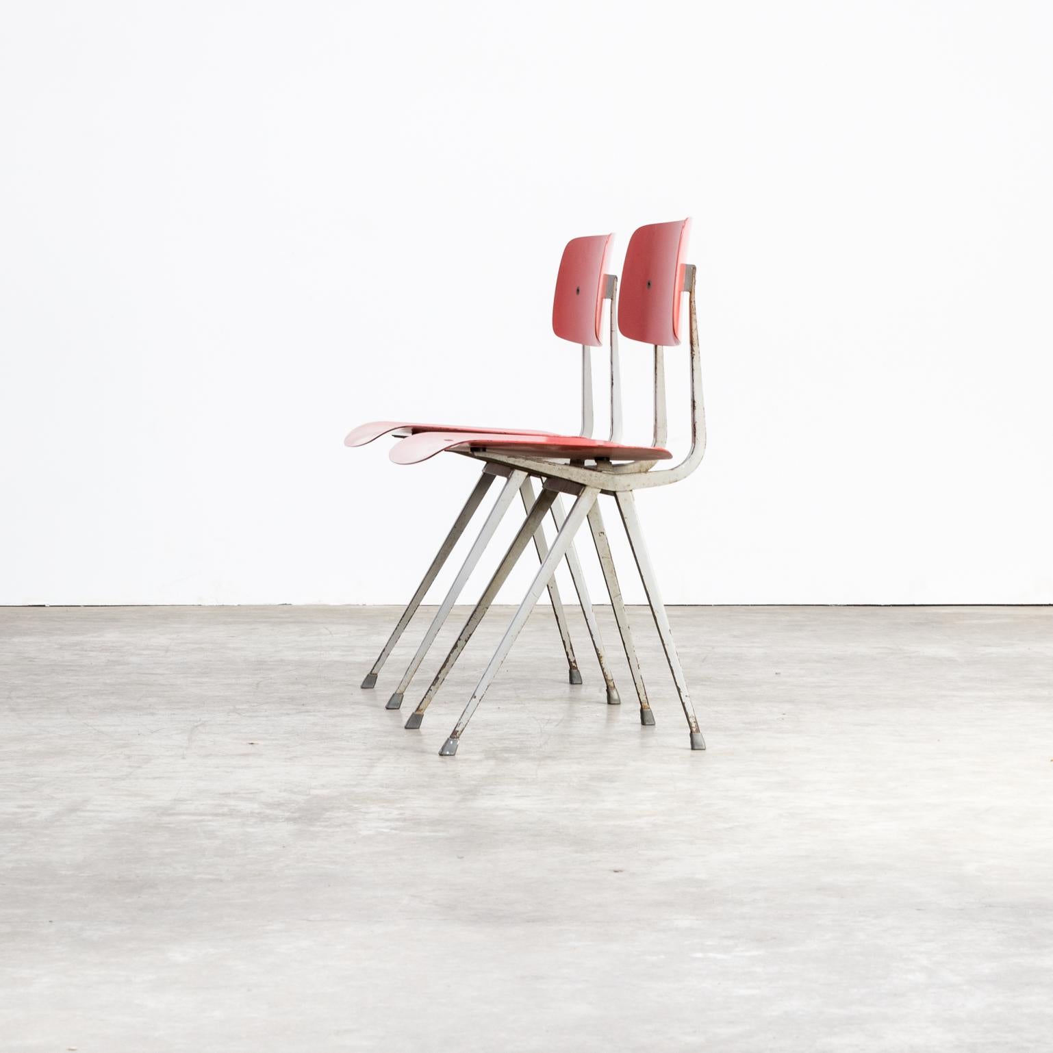 Pressed 1950s Friso Kramer ‘Result’ Chair for Ahrend de Cirkel Set of 2 For Sale