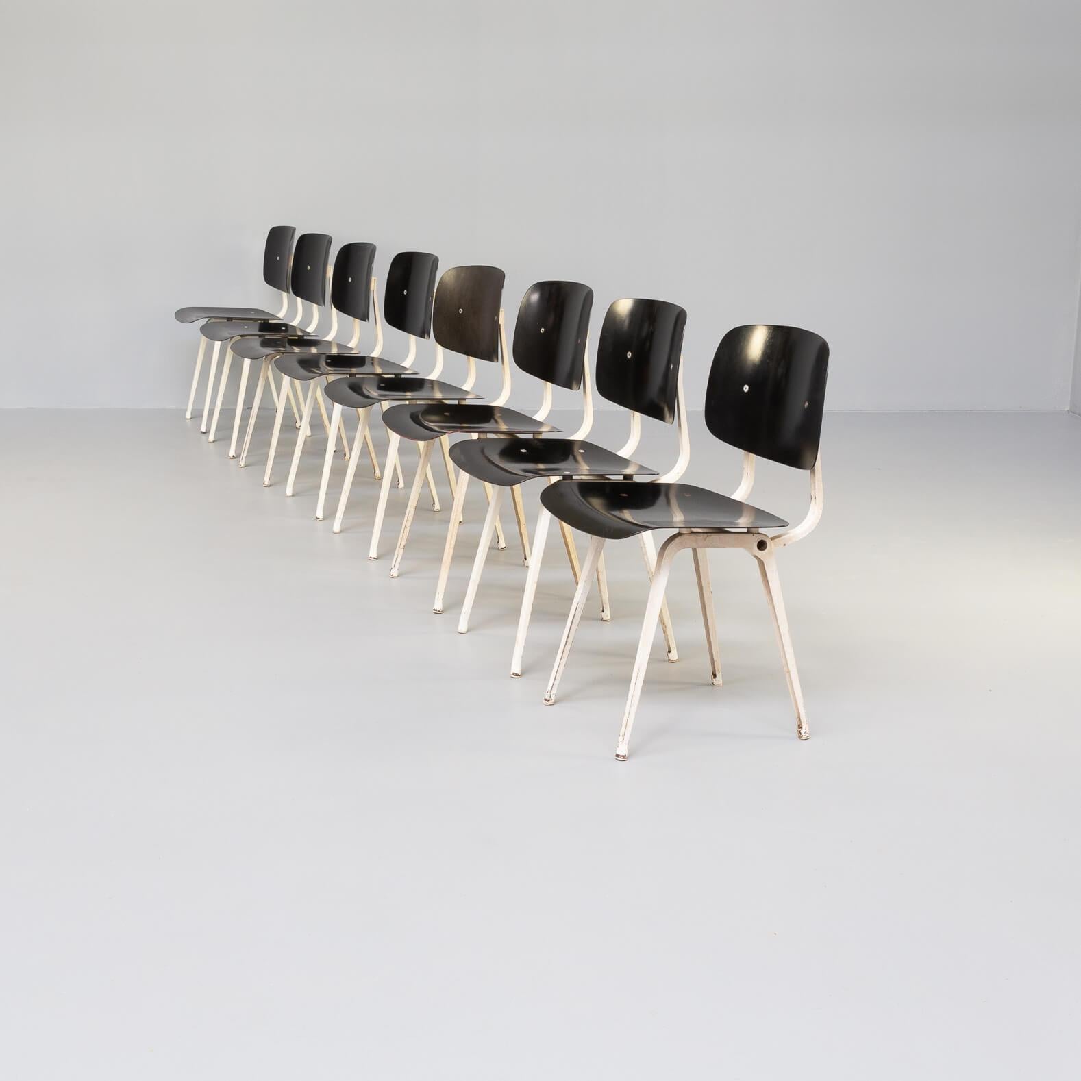 Mid-Century Modern 50s Friso Kramer ‘revolt’ Chair for Ahrend de Cirkel Set/8 For Sale