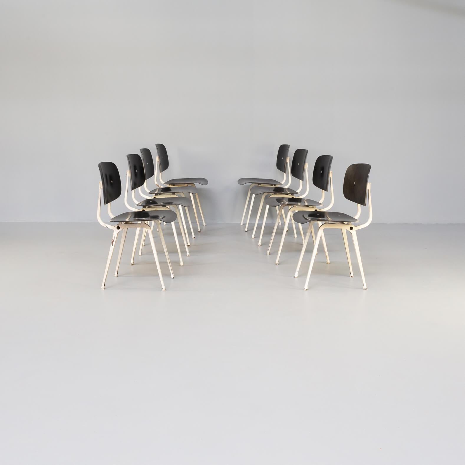 Dutch 50s Friso Kramer ‘revolt’ Chair for Ahrend de Cirkel Set/8 For Sale