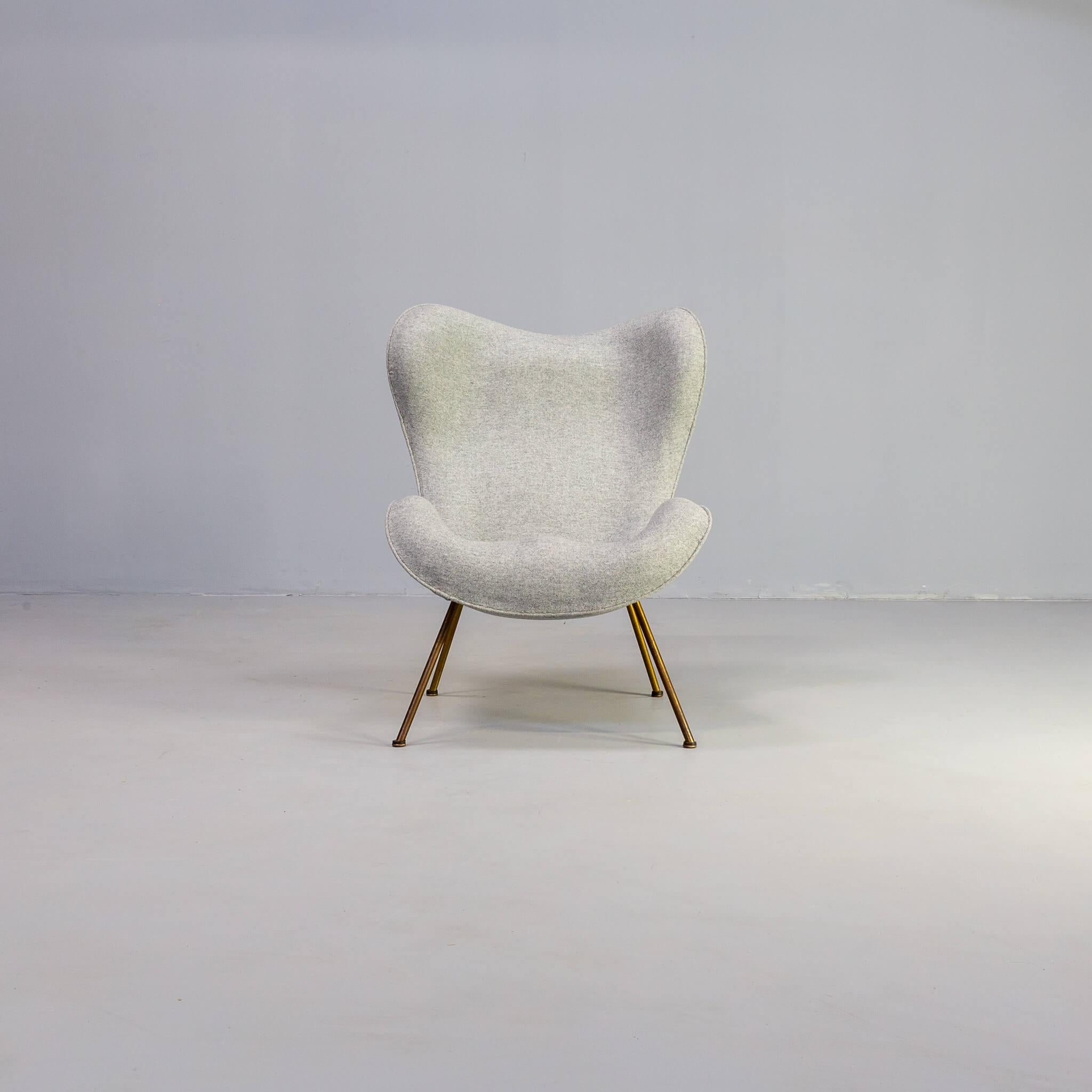 50er Jahre Fritz Neth 'madame' Lounge Fauteuil und Ottomane für Correcta (Deutsch)