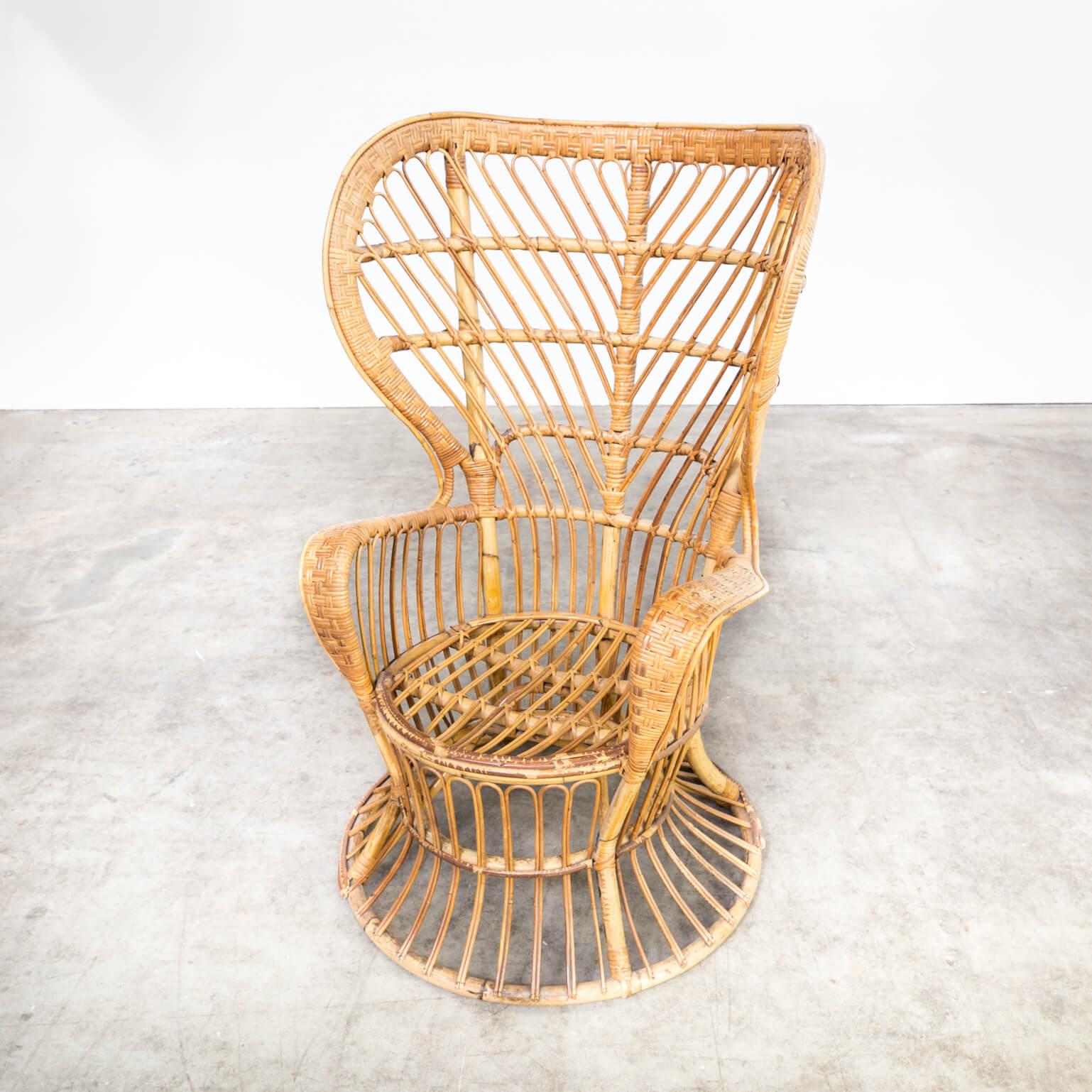 Lio Carminati ‘Biancamano’ Wicker Chair for Pierantonio Bonacina For Sale 2