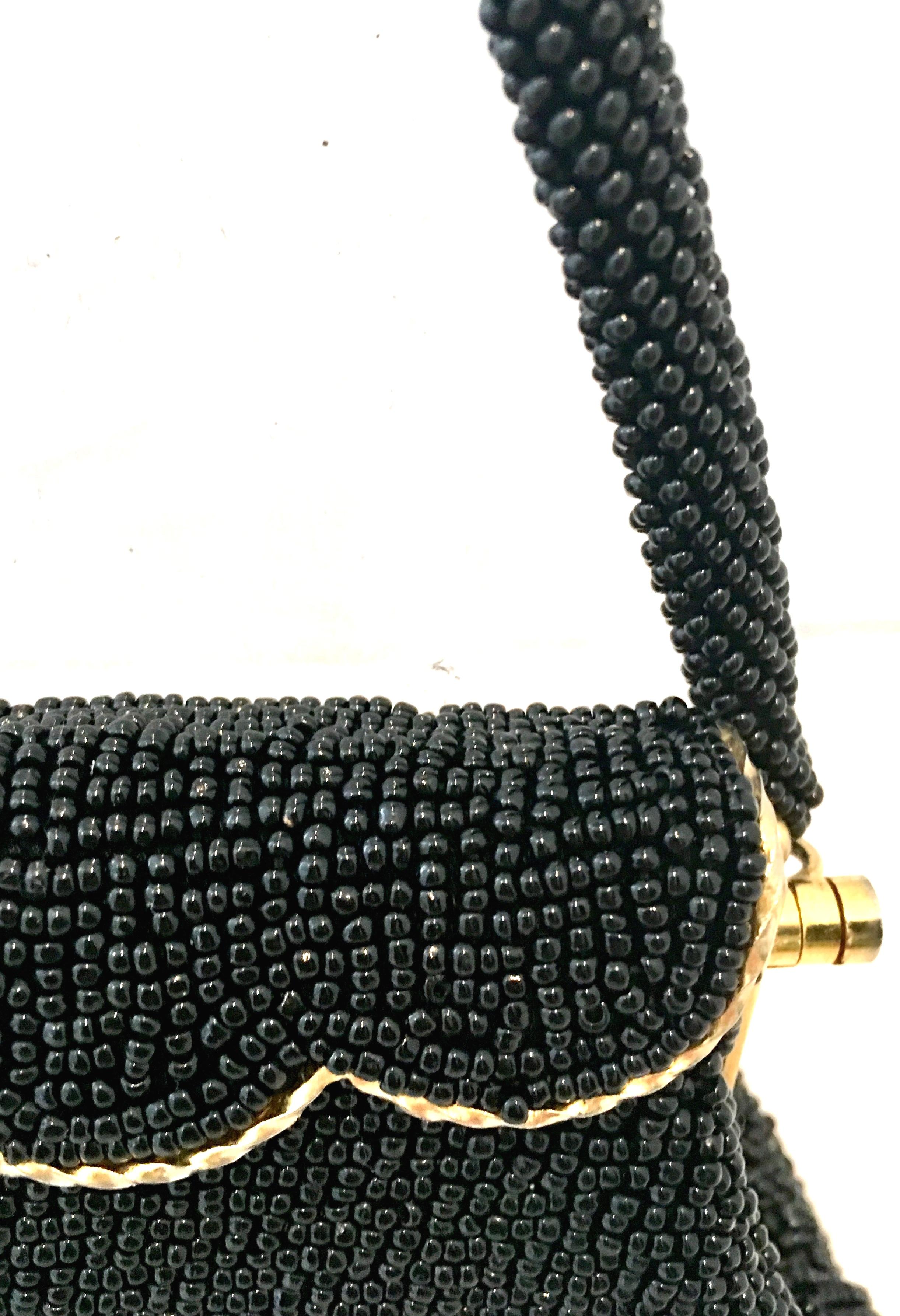 50'S Glass Glass Bead & Crewel Embroidered Hand Bag-Hong Kong 6
