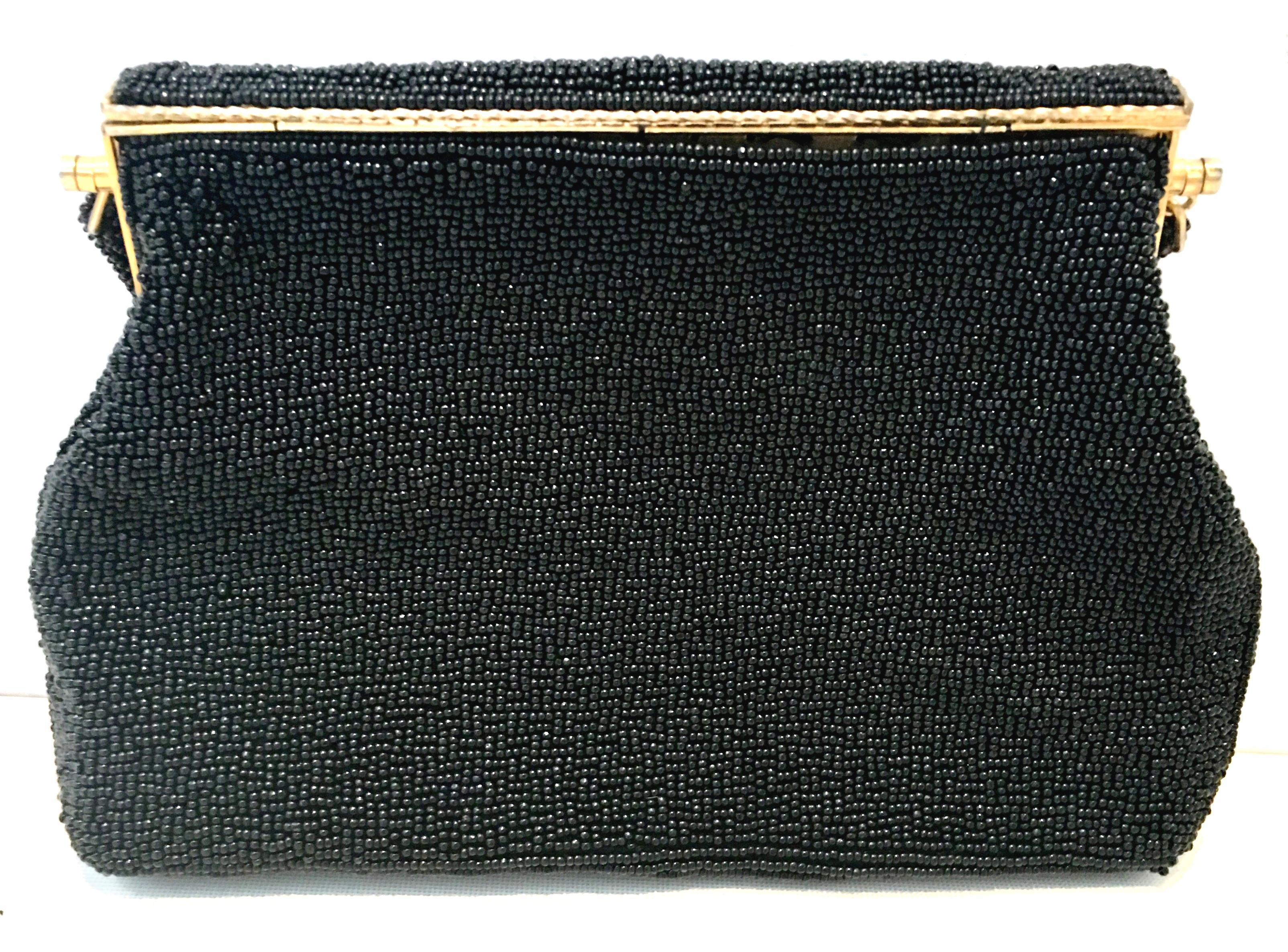Women's or Men's 50'S Glass Glass Bead & Crewel Embroidered Hand Bag-Hong Kong