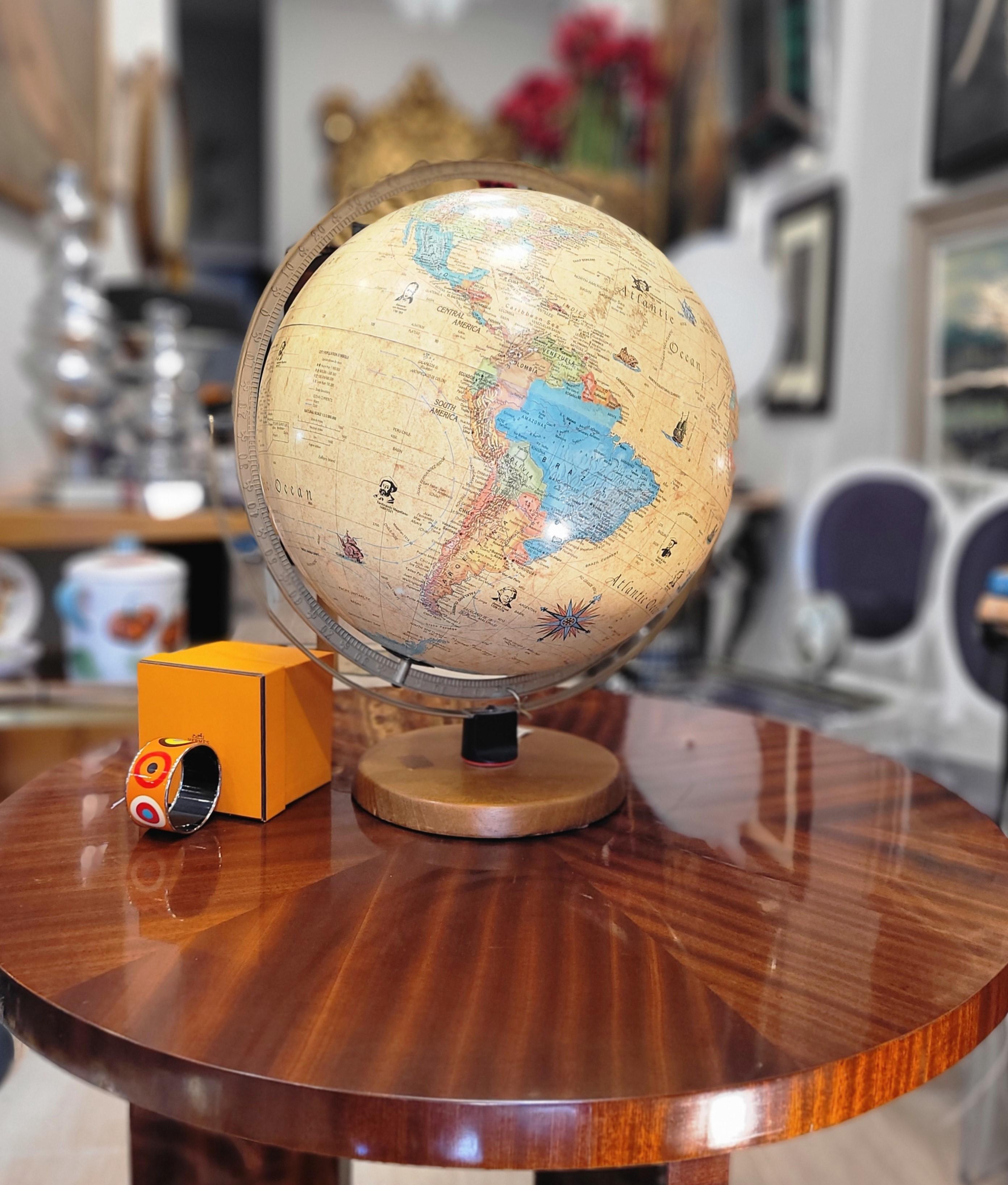50s Great Danish  Earth Globe , wooden foot 11