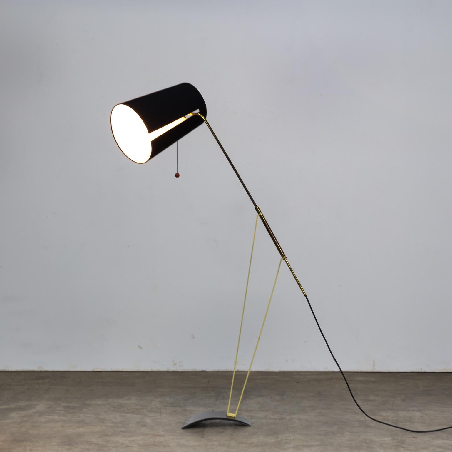 1950s Hans Bergström Floor Lamp with Adjustable Fabric Shade for Ateljé Lyktan For Sale 10