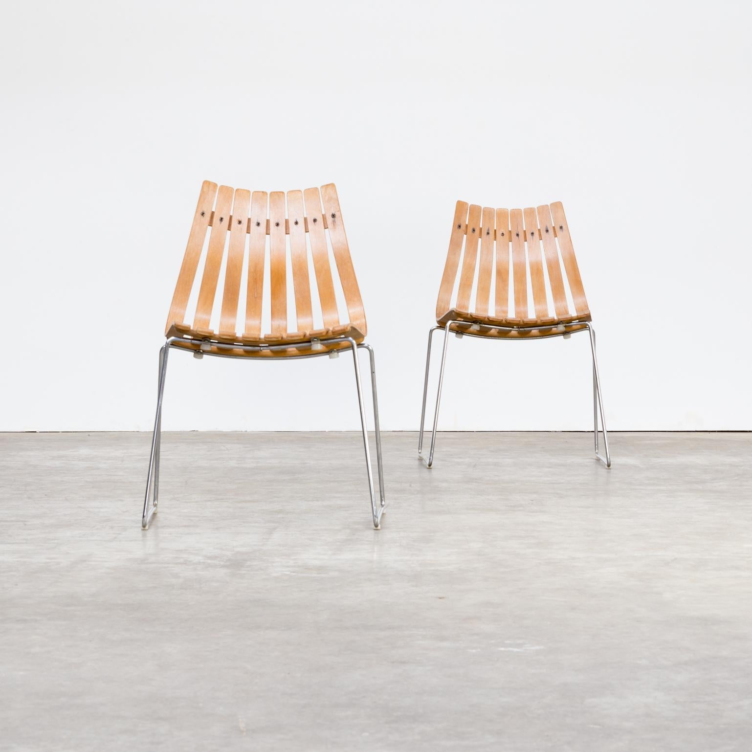 Danish 1950s Hans Brattrud ‘Scandia’ Chair for Hove Möbler Set/2 For Sale