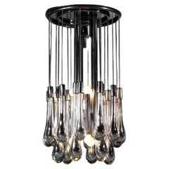 50's Italian “drop of water” chandelier in murano glass