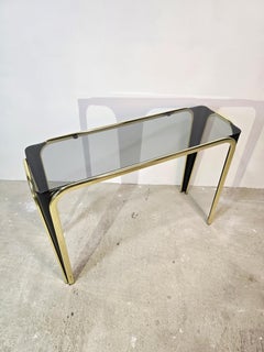 50s Italian Gilted & Glass Console Table – Mid-Century Modern
