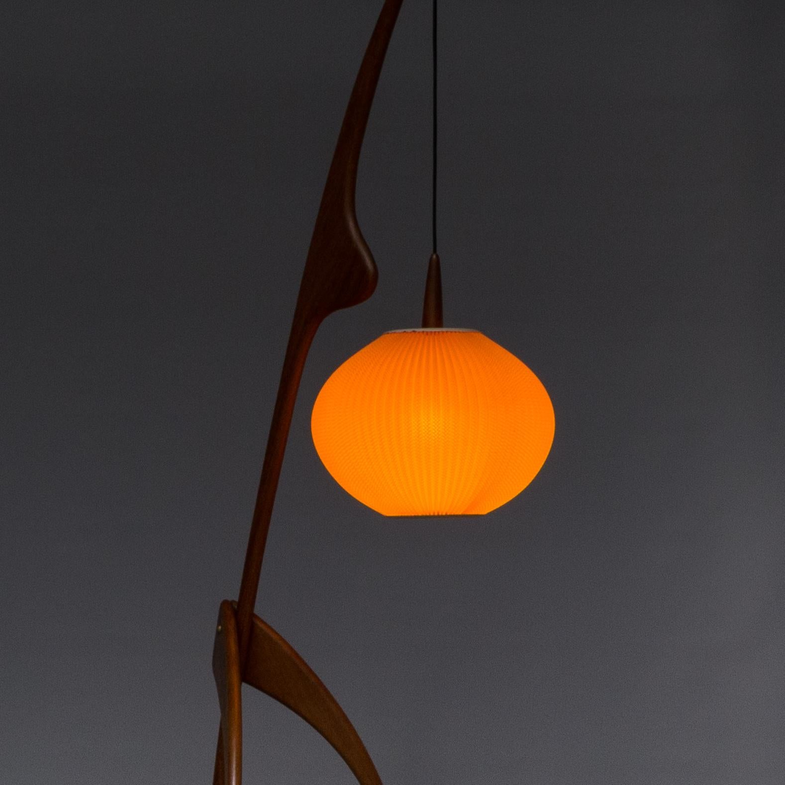 Mid-Century Modern 1950s Jean Rispal Floor Lamp ‘Praying Mantis’ for Rispal, France For Sale